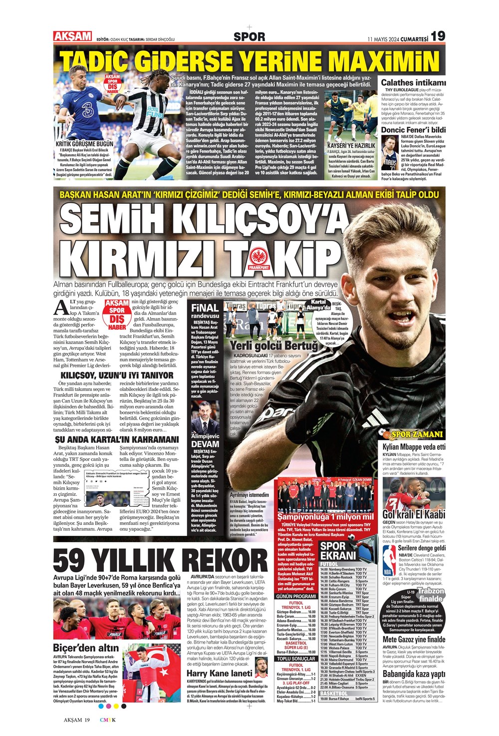 "Fener'de Mourinho sesleri" | Sporun manşetleri (11 Mayıs 2024)  - 5. Foto