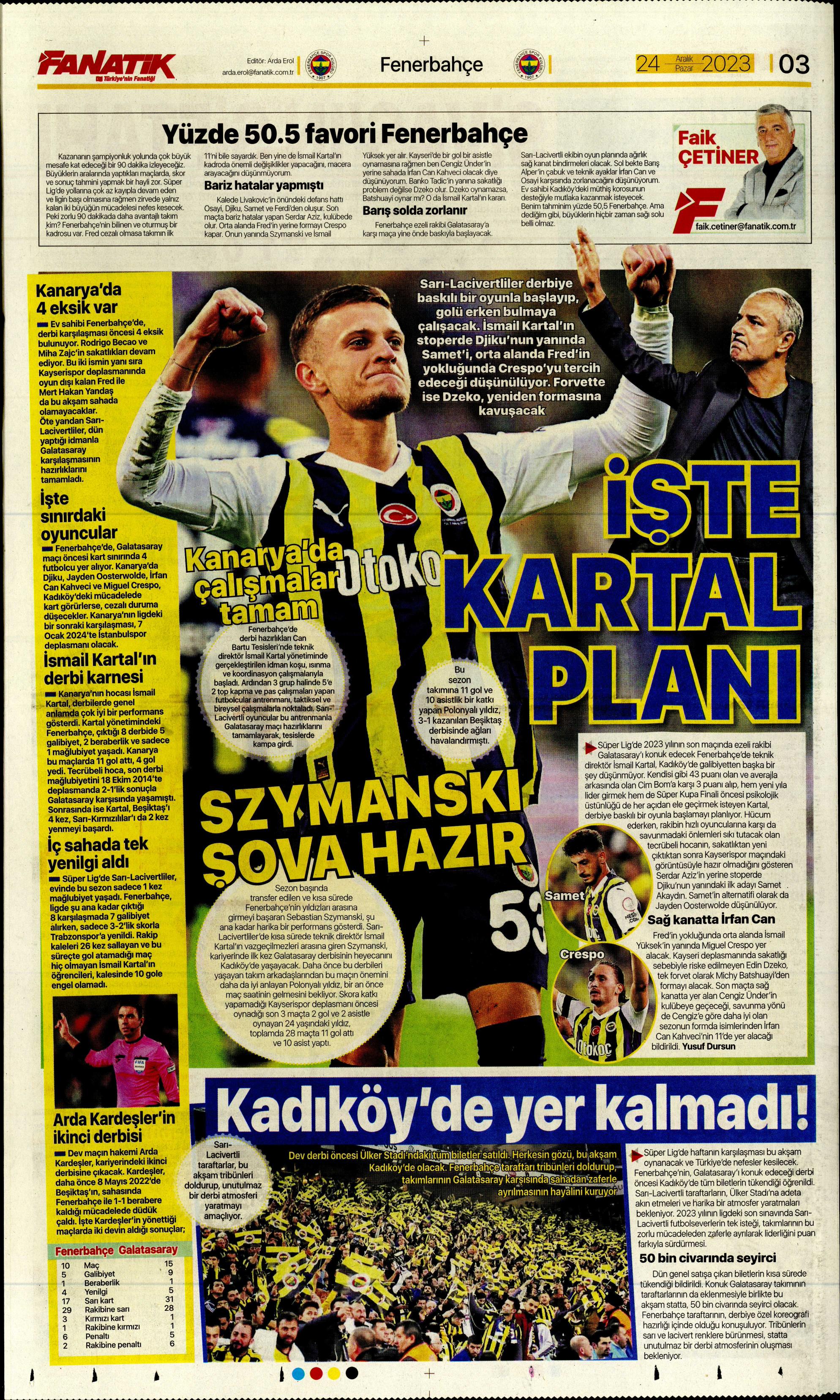 "Flick takımı görünce vazgeçti" | Sporun manşetleri (24 Aralık 2023)  - 6. Foto