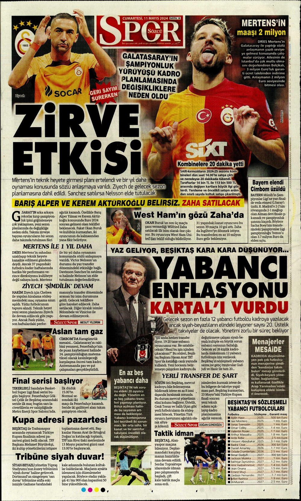 "Fener'de Mourinho sesleri" | Sporun manşetleri (11 Mayıs 2024)  - 29. Foto