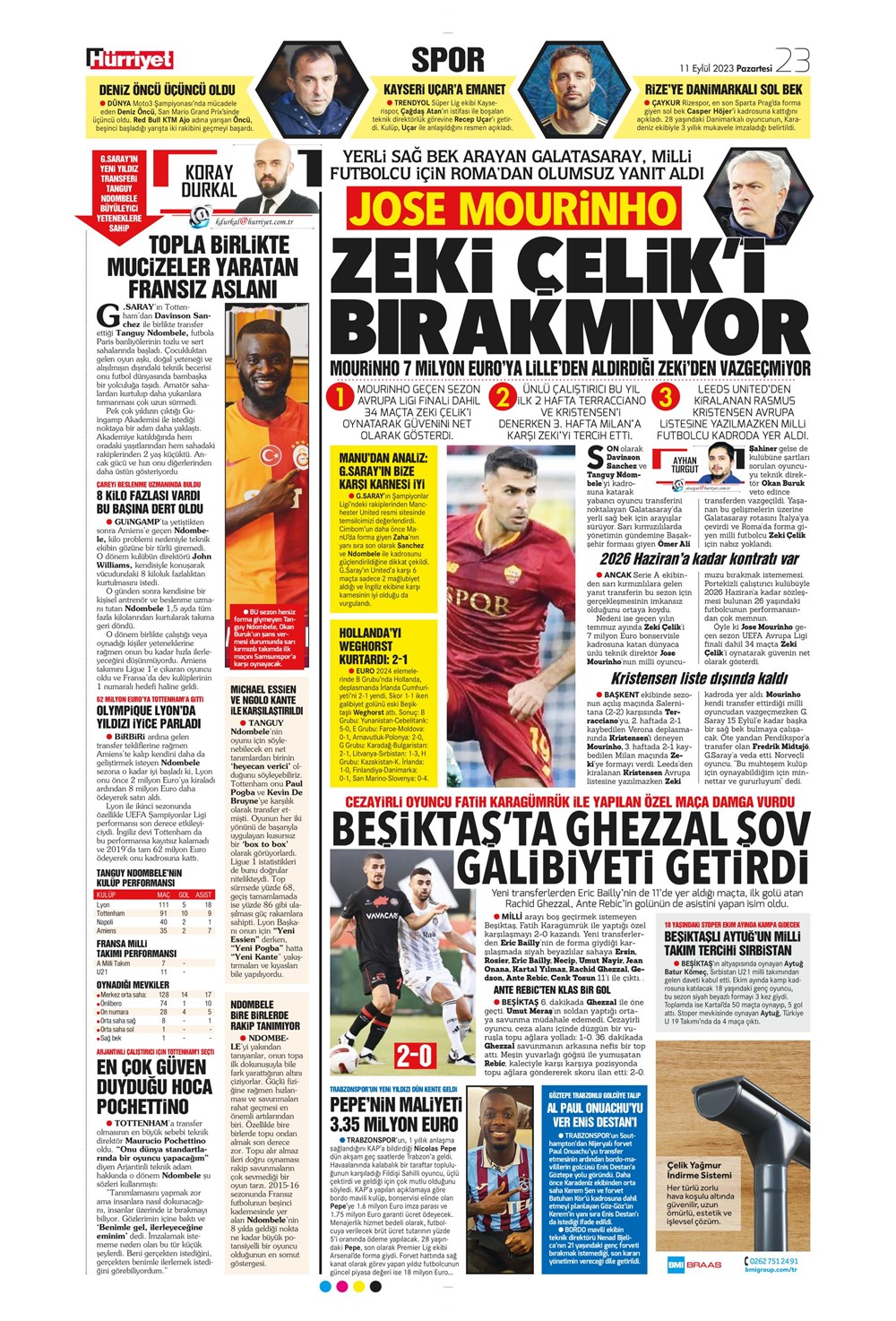 "Sacha Boey, İtalya yolcusu" | Sporun manşetleri (11 Eylül 2023)  - 20. Foto
