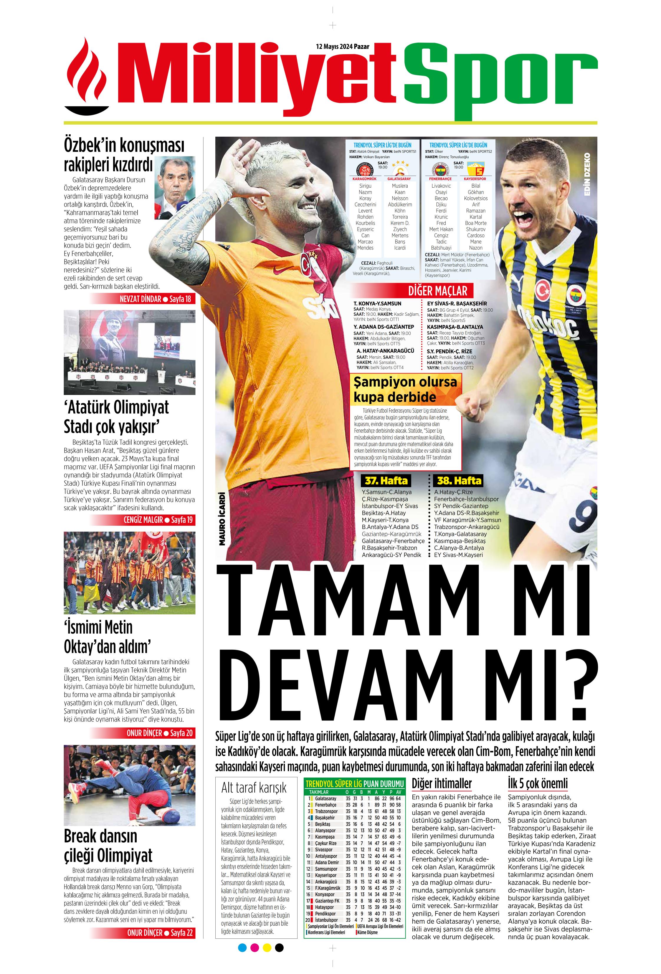 "Kerem piyangosu" | Sporun manşetleri (12 Mayıs 2024)  - 22. Foto