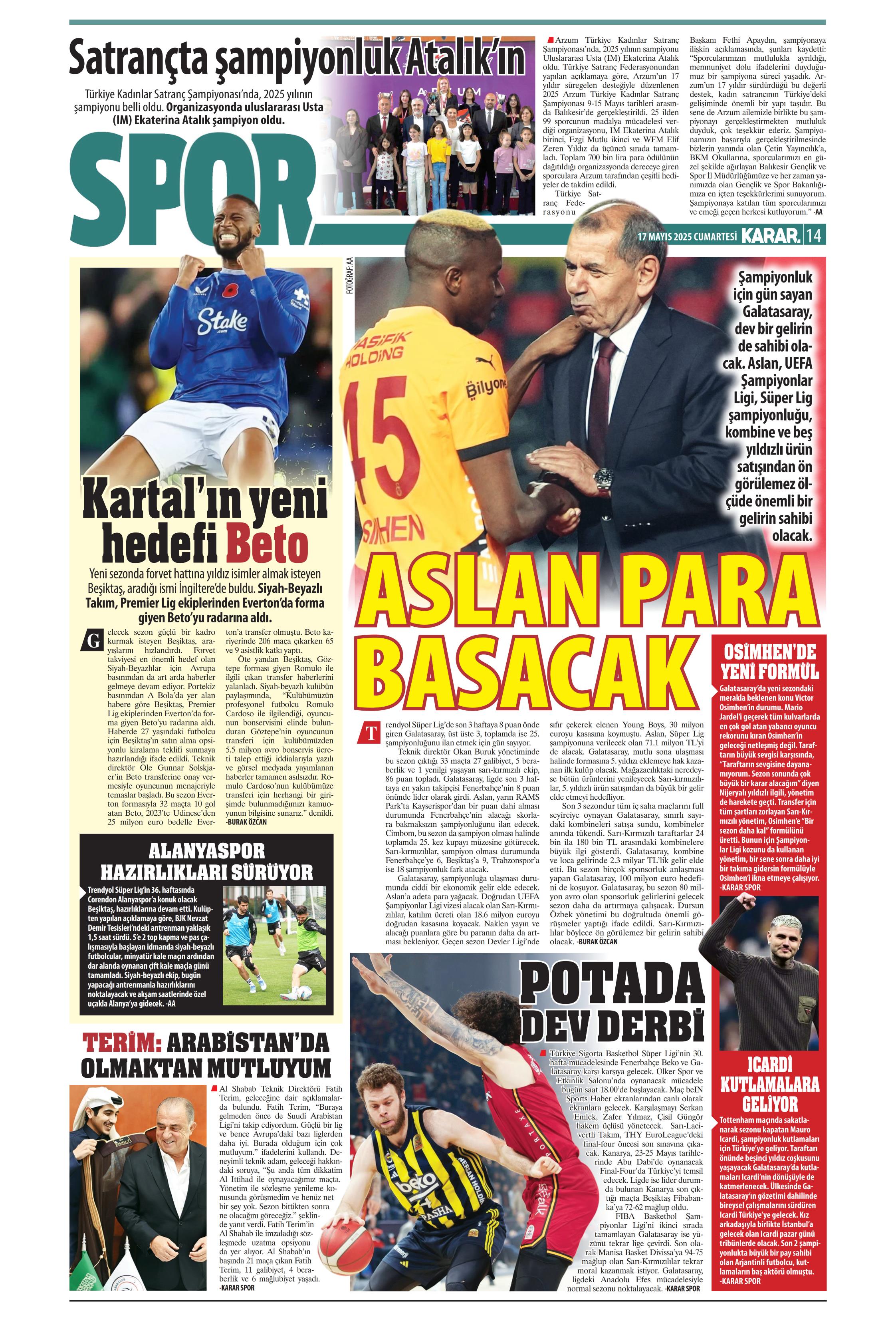 "Osimhen çılgınlığı" | Sporun manşetleri  - 15. Foto