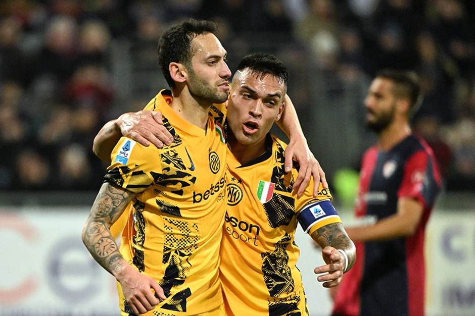 Inter, Cagliari'yi deplasmanda yendi: Hakan Çalhanoğlu ağları havalandırdı