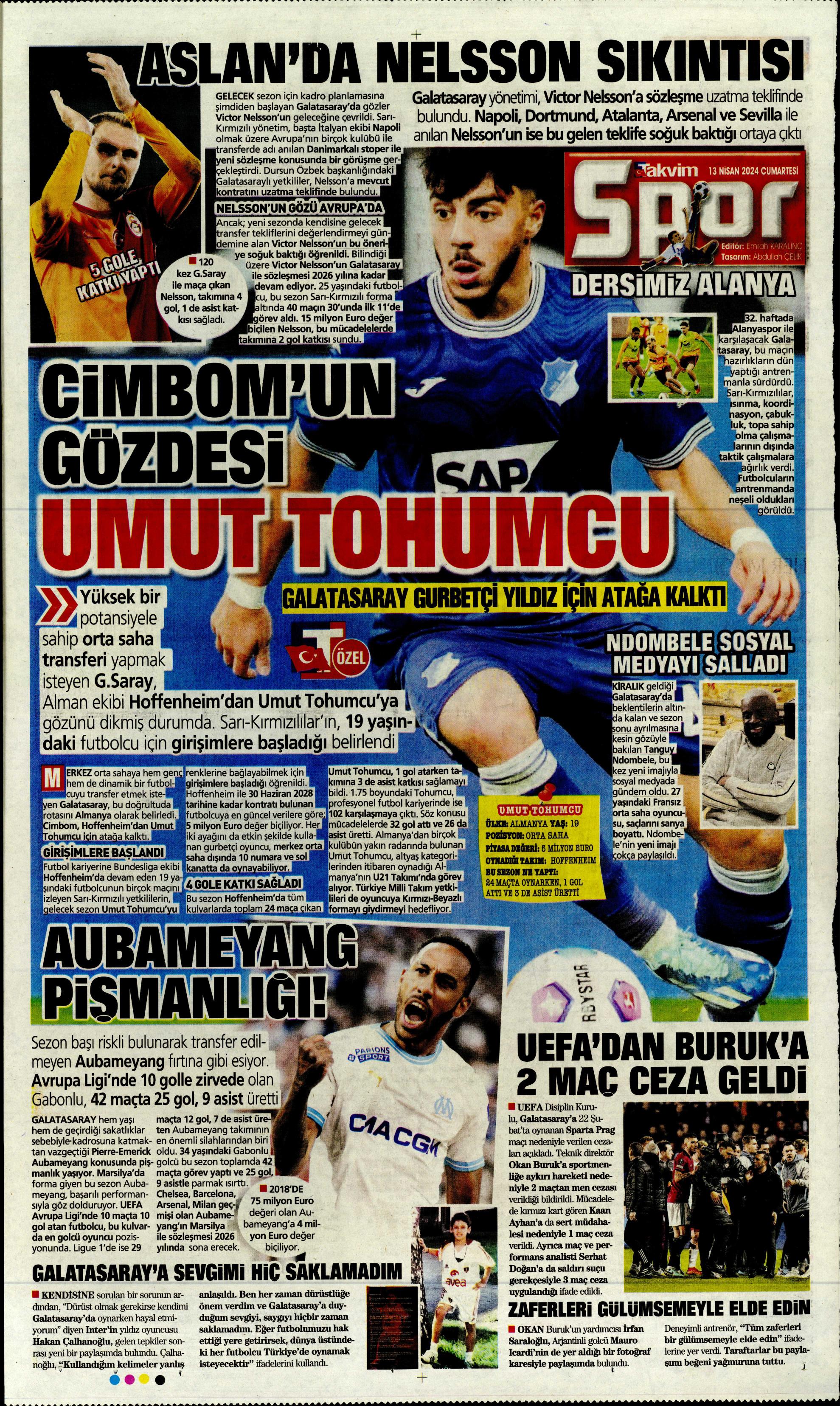 "Cimbom'un çehresi değişecek" | Sporun manşetleri (13 Nisan 2024)  - 36. Foto