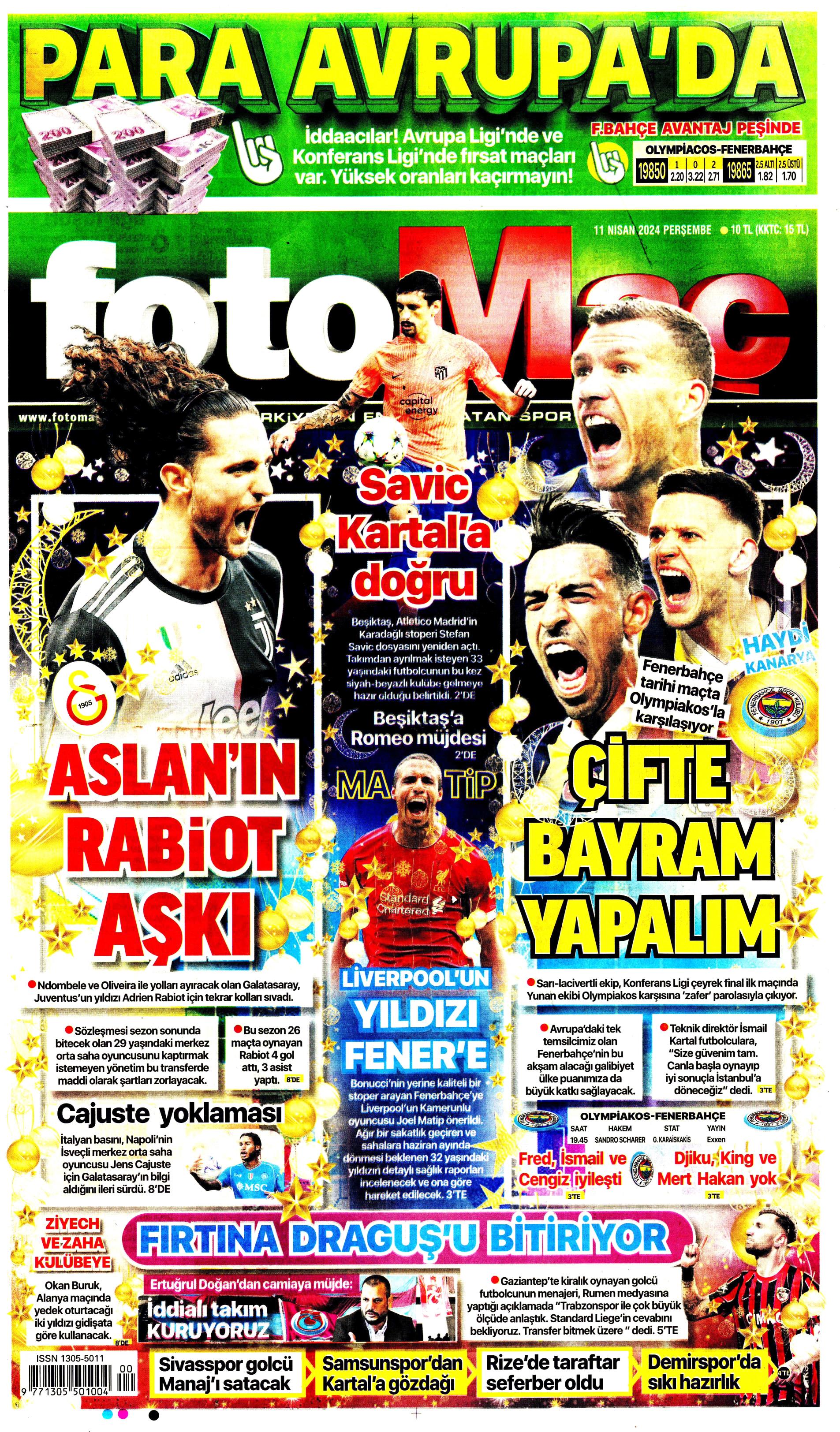 "Terim'in yerine Santos" | Sporun manşetleri (11 Nisan 2024)  - 10. Foto