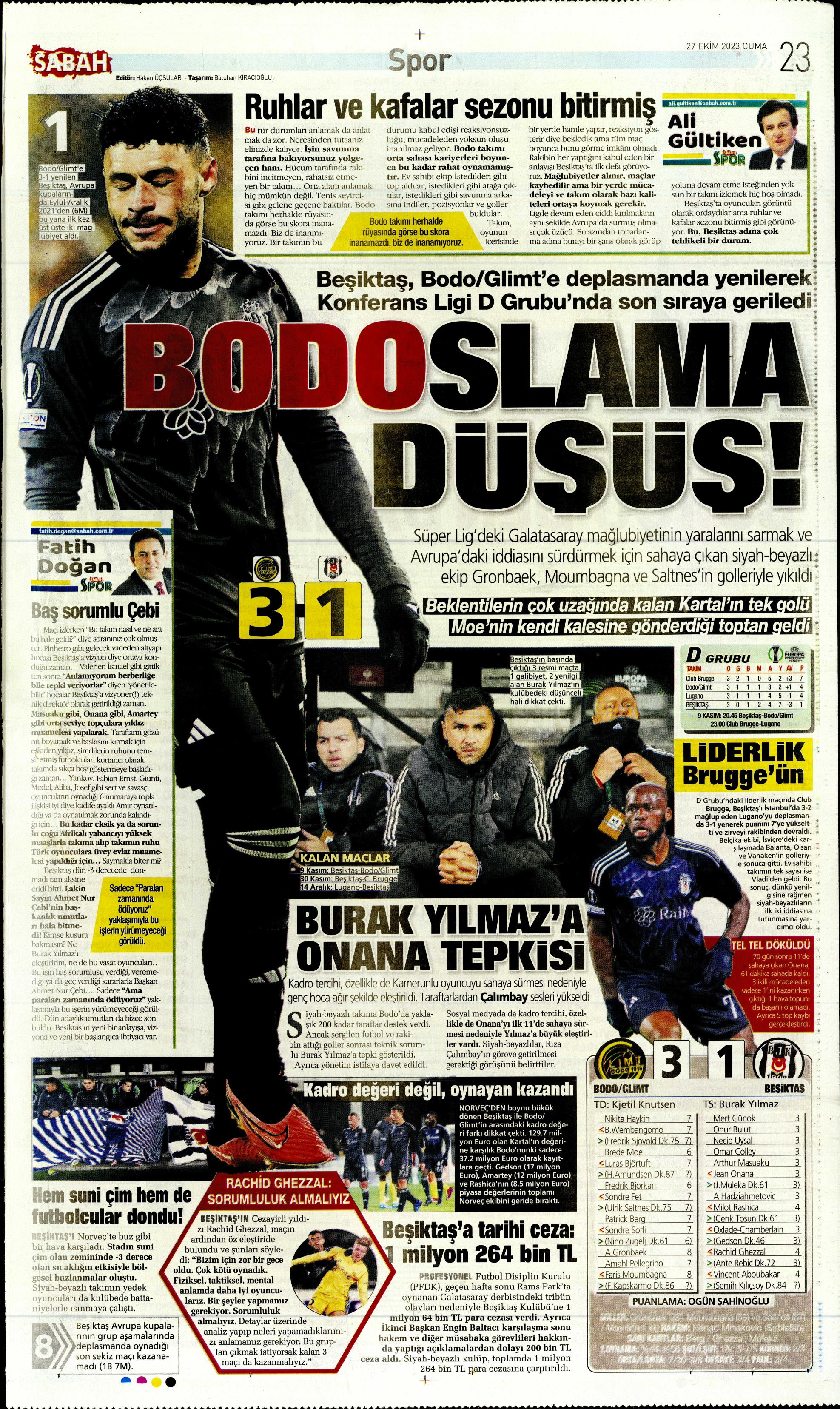 "Yüzyılın Fener'i" | Sporun manşetleri (27 Ekim 2023)  - 31. Foto