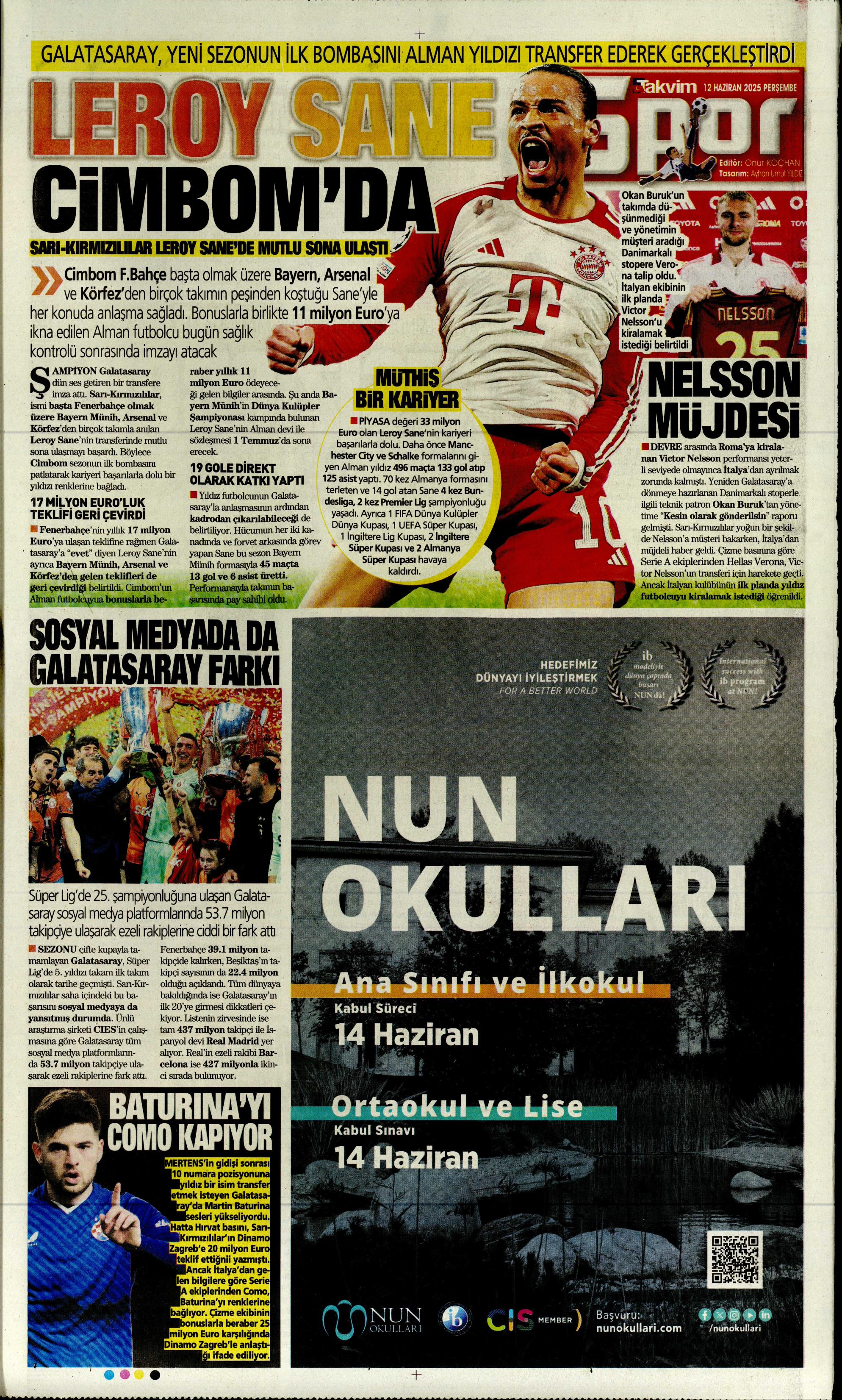 "Osimhen'in yerine En-Nesyri" | Sporun manşetleri (12 Haziran 2025)  - 34. Foto