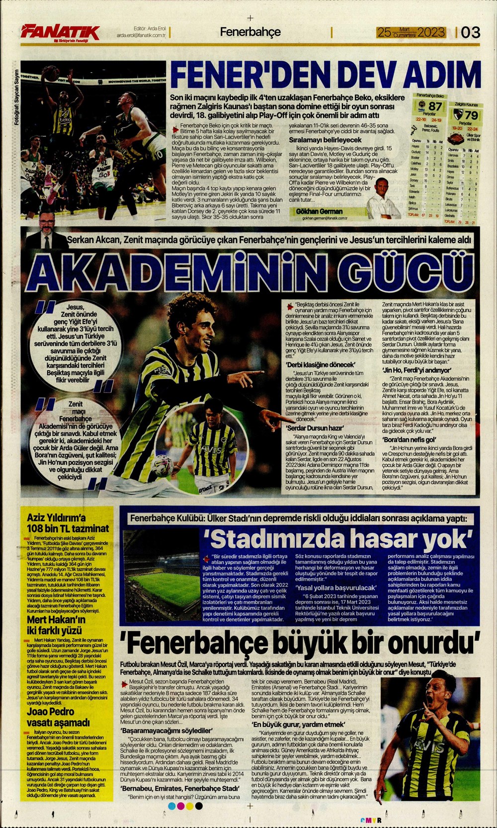"Yeni bir başlangıç" - Sporun manşetleri - 3. Foto