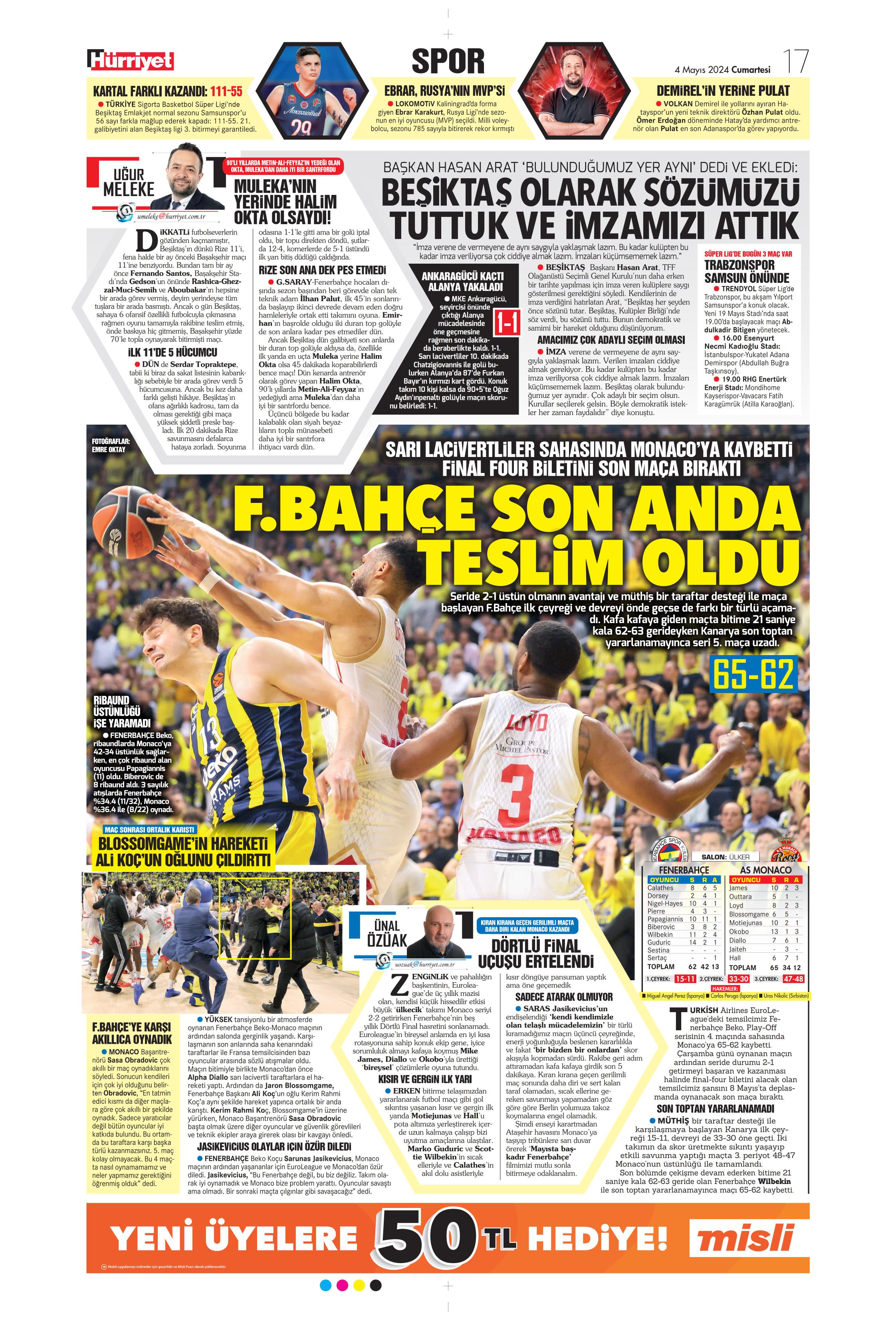 "Ndidi çıkarması" | Sporun Manşetleri (4 Mayıs 2024)  - 21. Foto