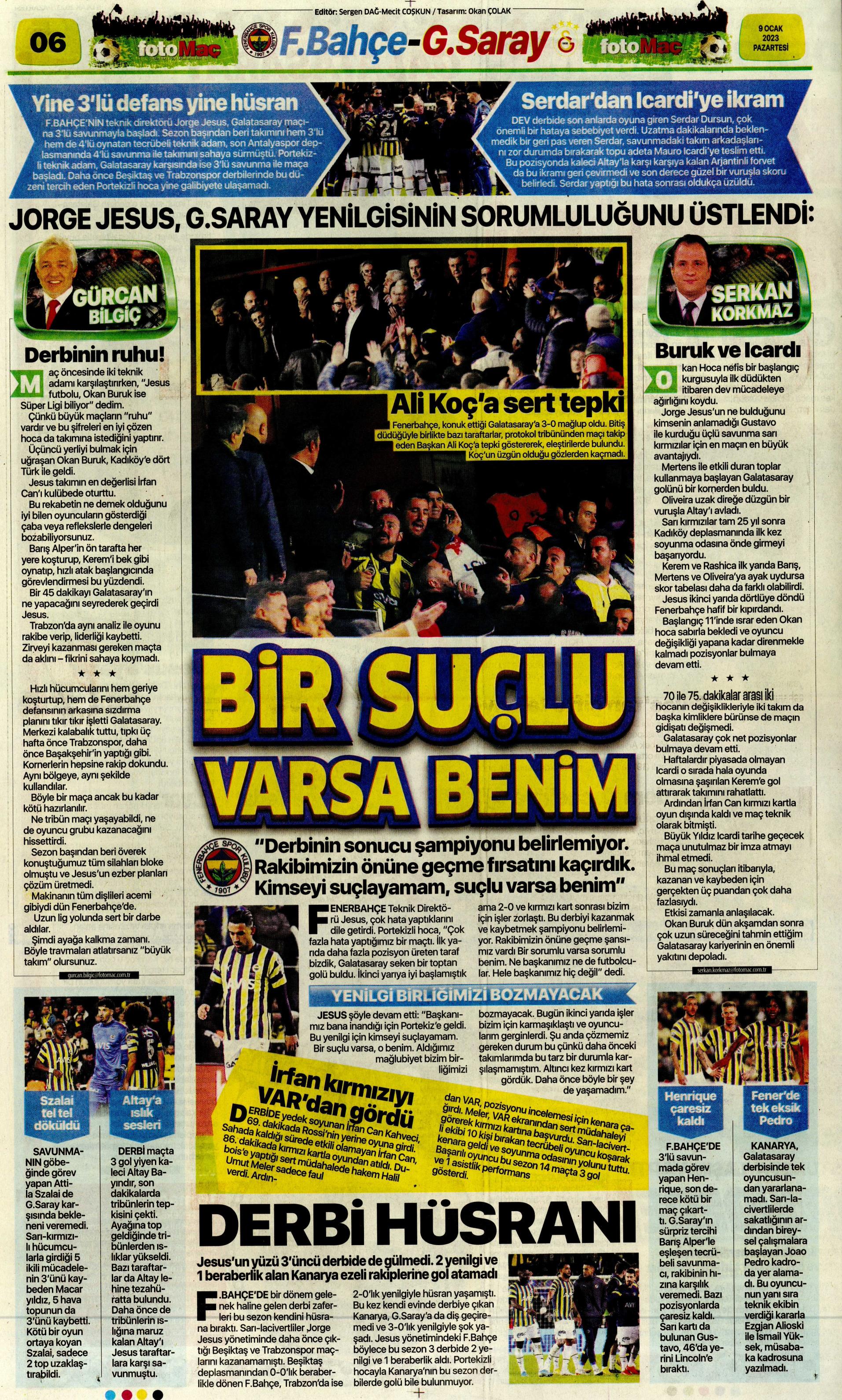 Sporun Manşetleri (9 Ocak 2023)  - 20. Foto