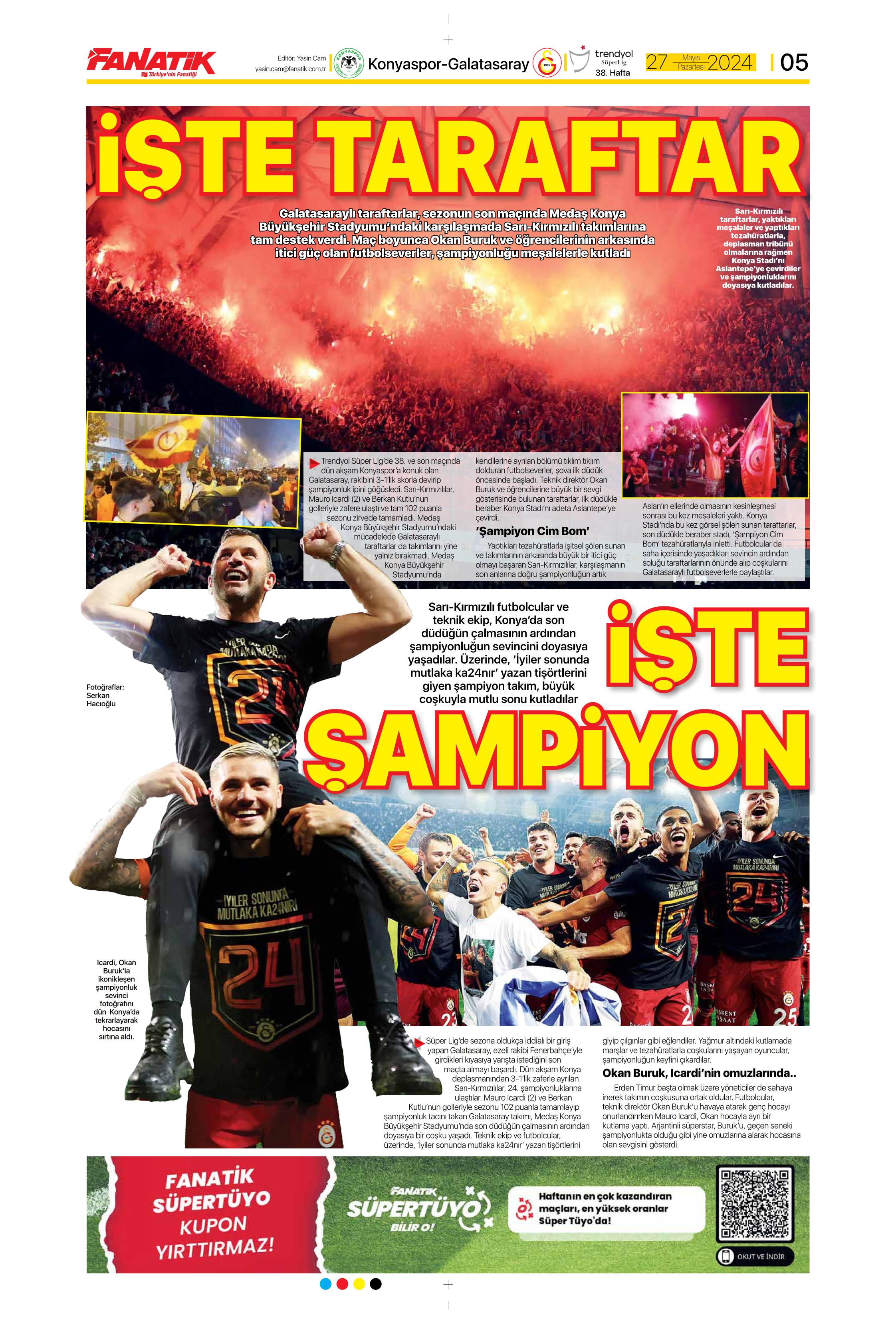 "Mayısların kralı şampiyon Aslan!" | Sporun manşetleri (27 Mayıs 2024)  - 9. Foto