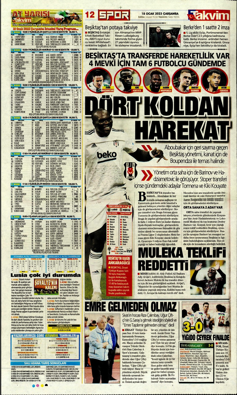 Sporun Manşetleri (18 Ocak 2023) - 29. Foto