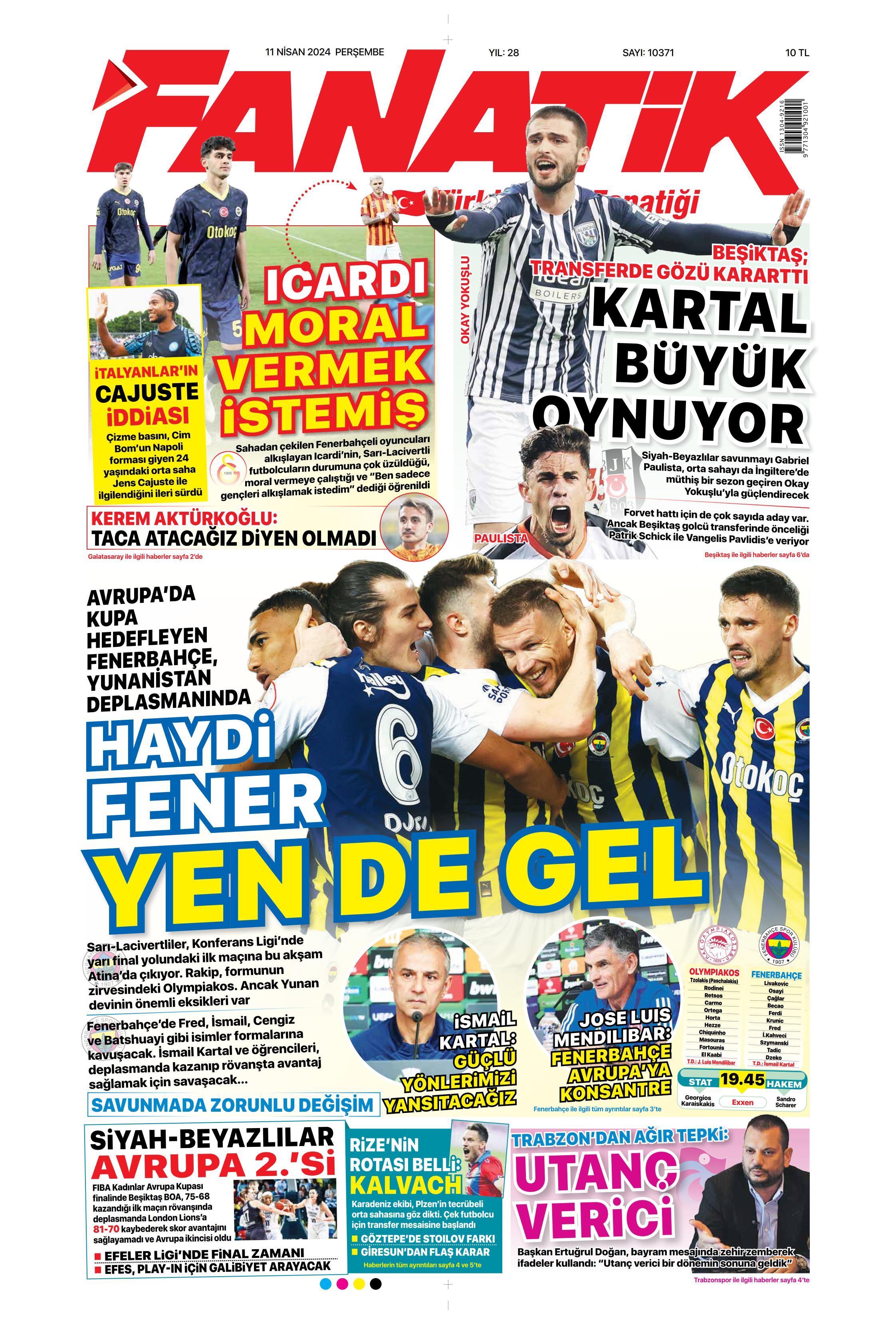"Terim'in yerine Santos" | Sporun manşetleri (11 Nisan 2024)  - 3. Foto