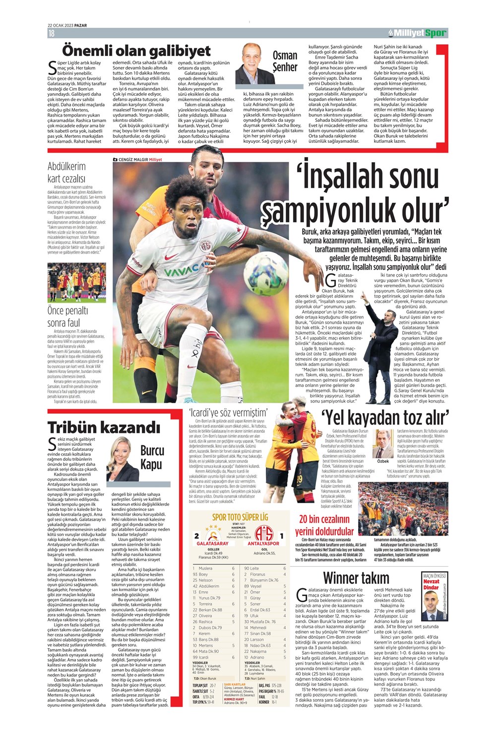 Sporun Manşetleri (22 Ocak 2023) - 28. Foto