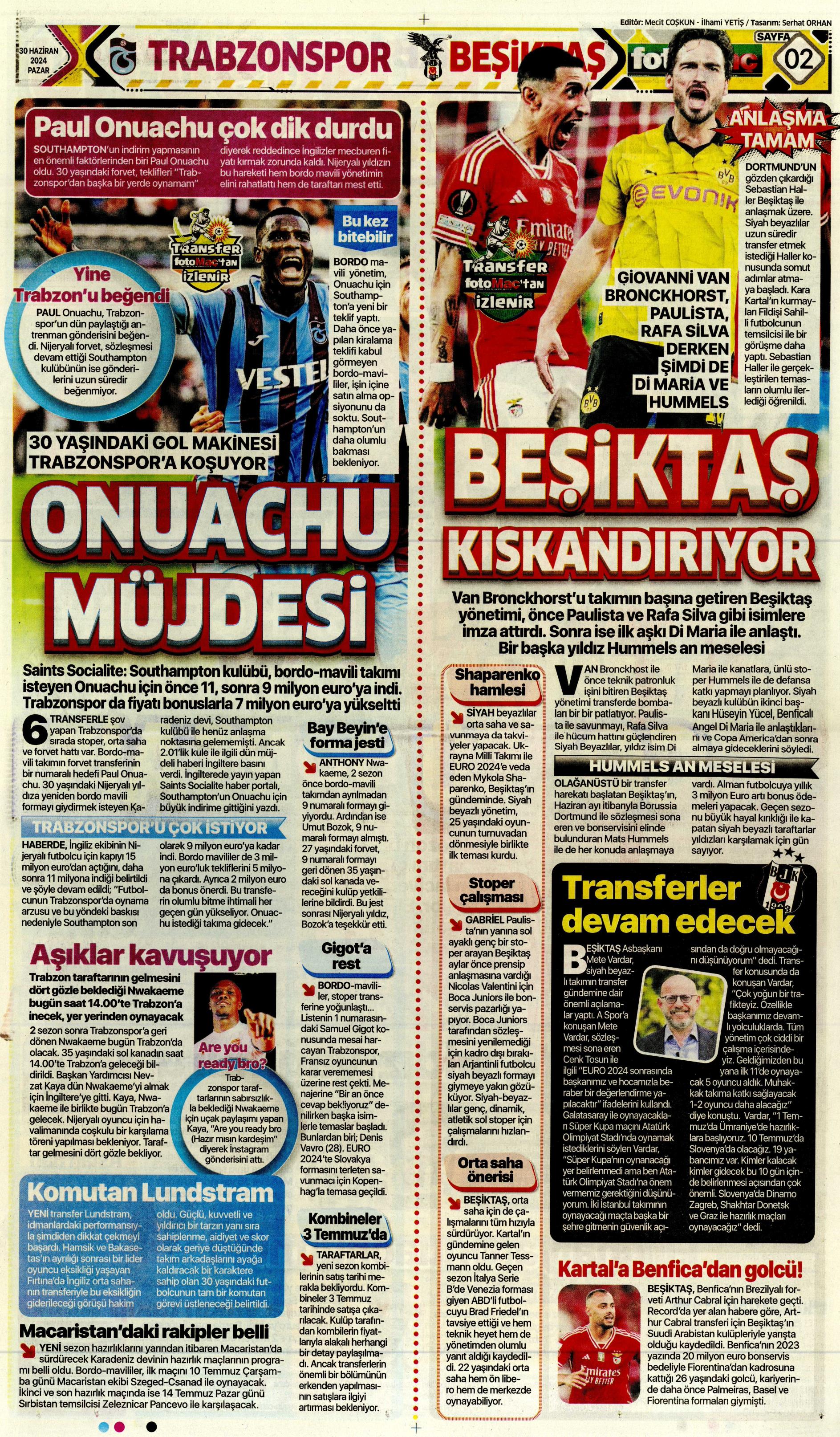 "Galatasaray'dan Goretzka seferi" | Sporun Manşetleri (30 Haziran 2024)  - 11. Foto