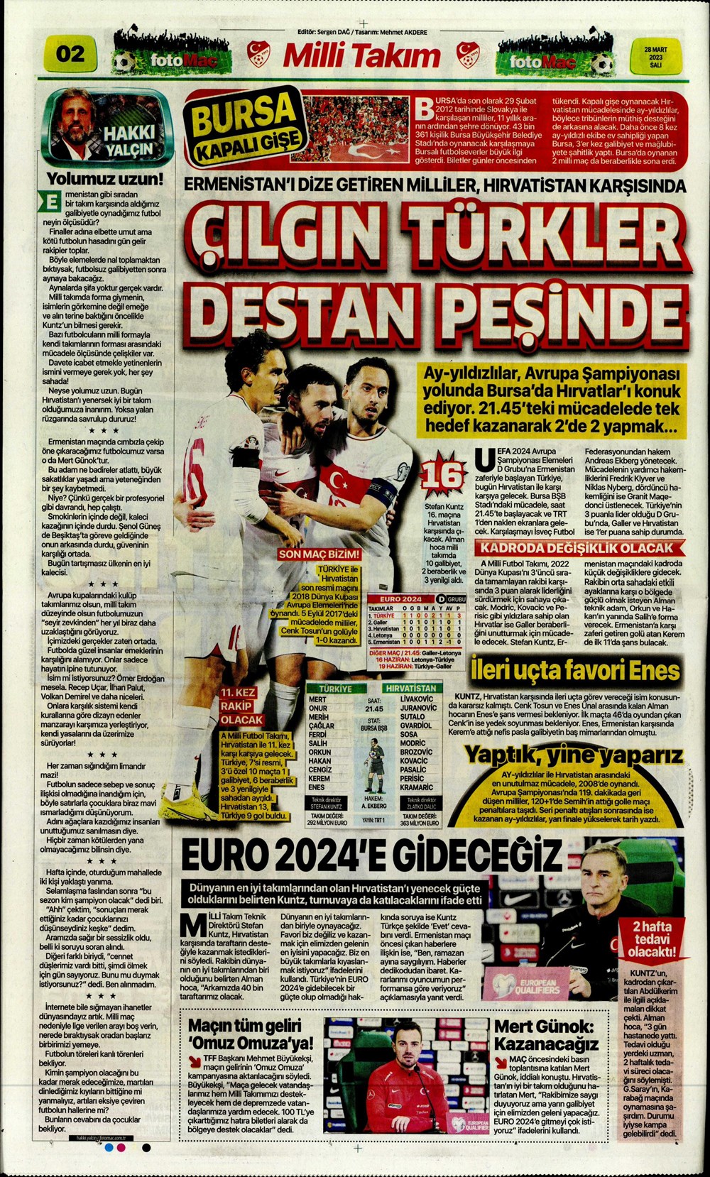 "Vurduğumuz gol olsun" - Sporun manşetleri - 12. Foto