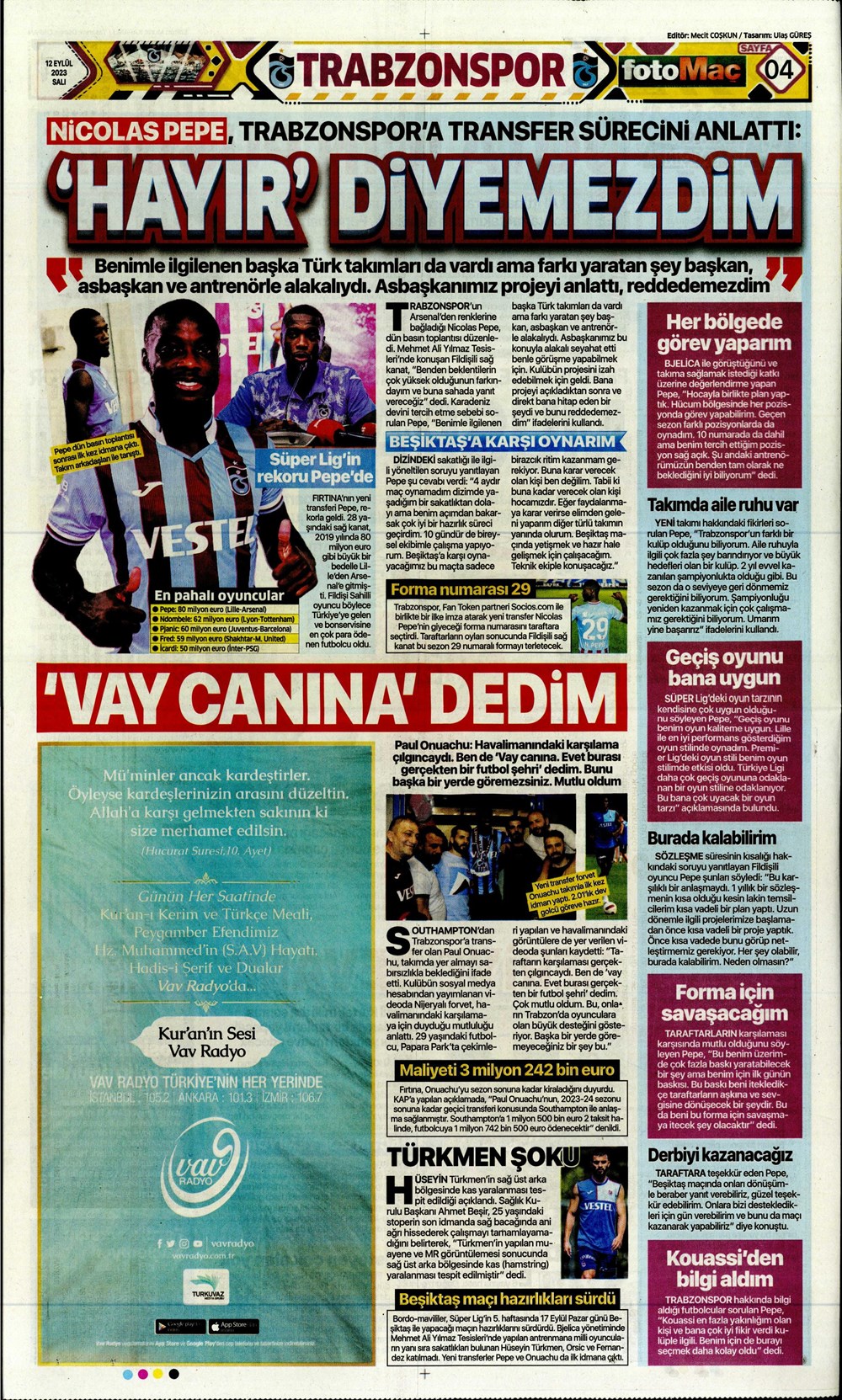 "Kartal'da Lingard sürprizi" | Sporun manşetleri (12 Eylül 2023)  - 13. Foto