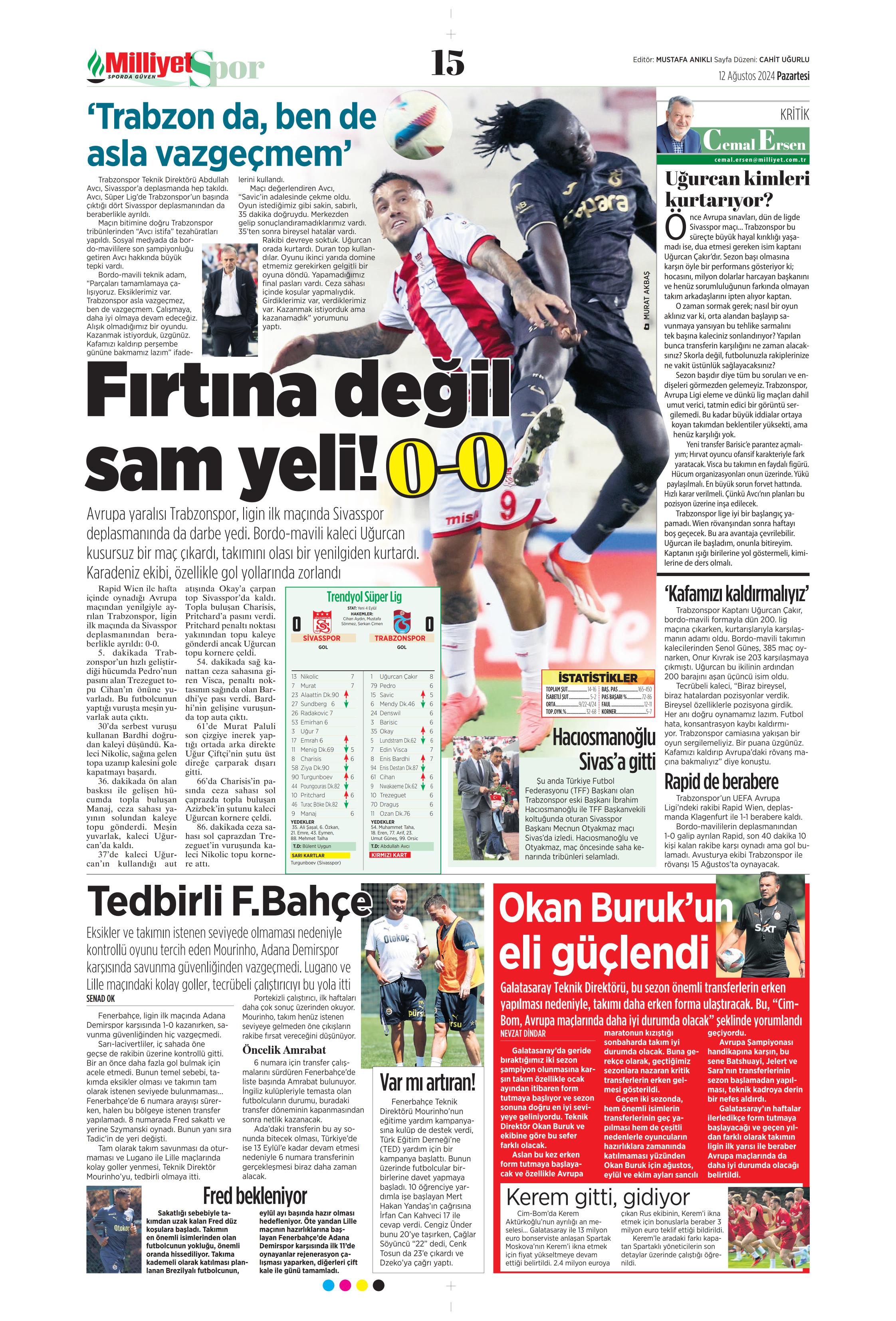 "Fenerbahçe'den 4 isim için İngiltere seferi" | Sporun manşetleri  - 24. Foto