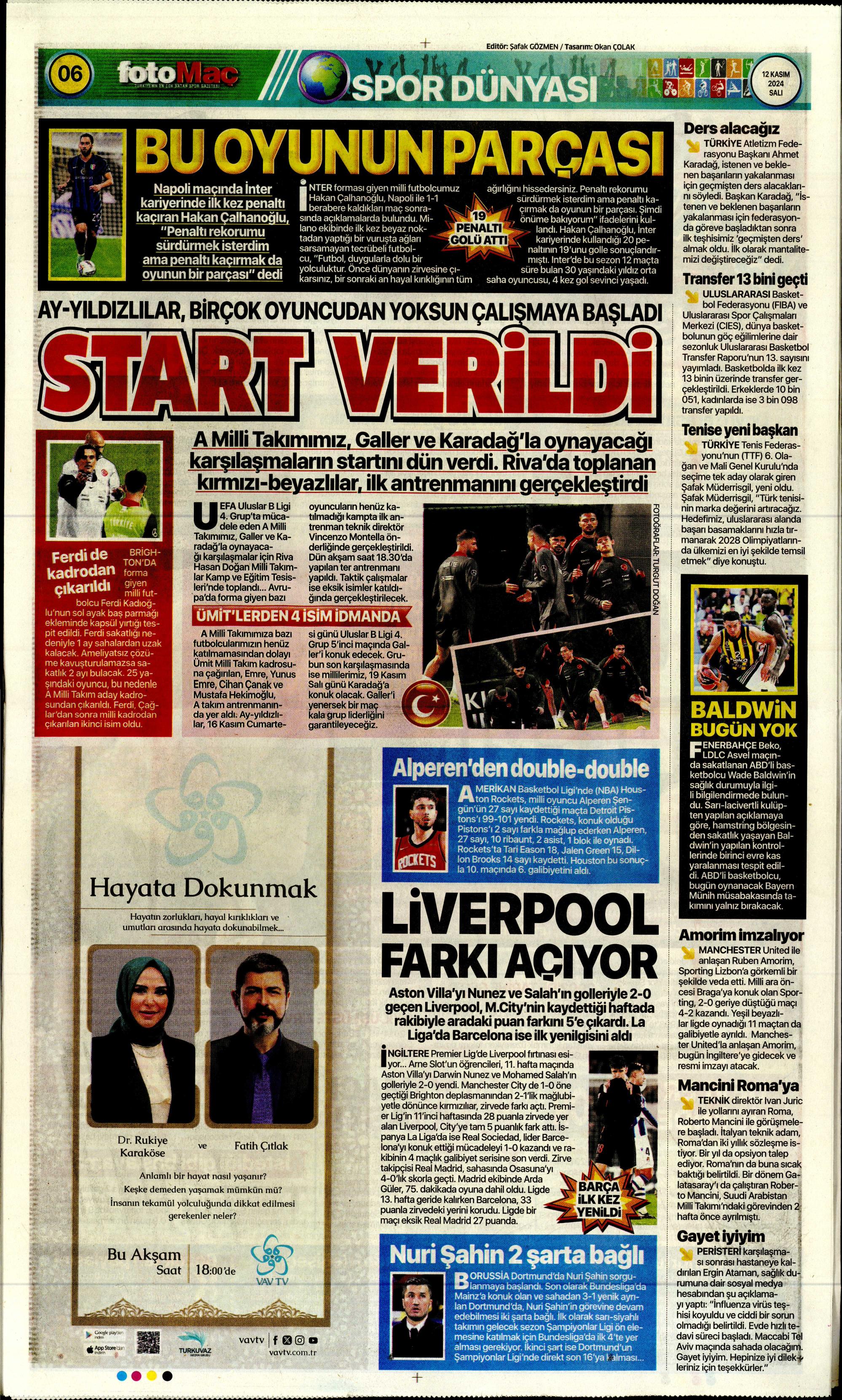 "Listenin başında onlar var: Talisca & Brown" | Sporun manşetleri (12 Kasım 2024)  - 17. Foto