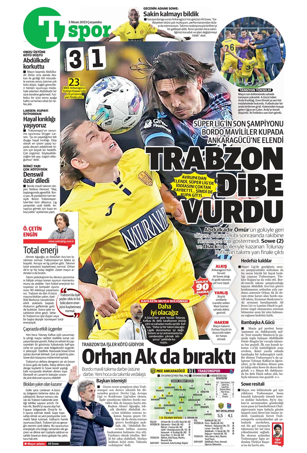 "Dünyada kimse buna penaltı demez" - Sporun manşetleri (5 Nisan 2023)  - 31. Foto