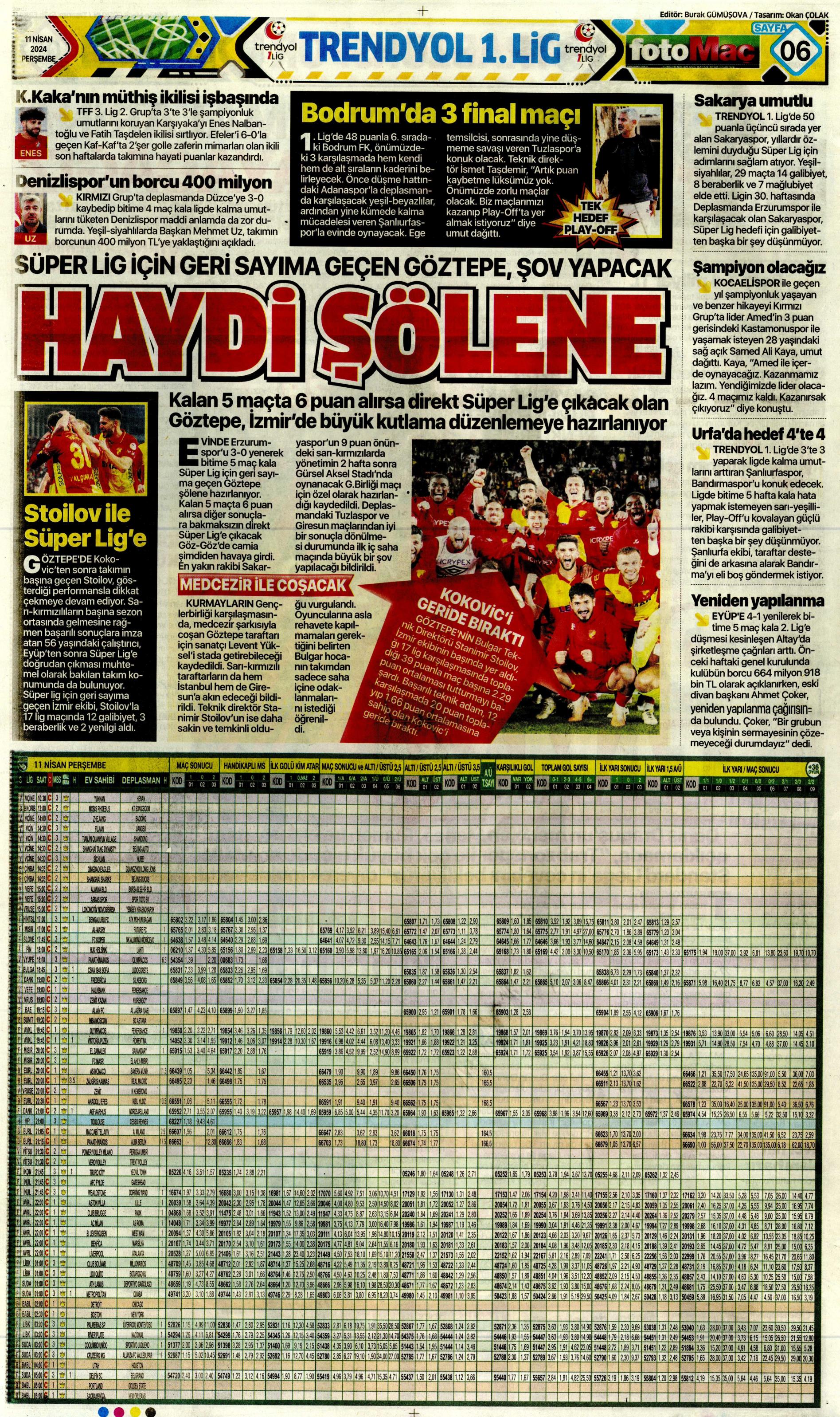 "Terim'in yerine Santos" | Sporun manşetleri (11 Nisan 2024)  - 13. Foto