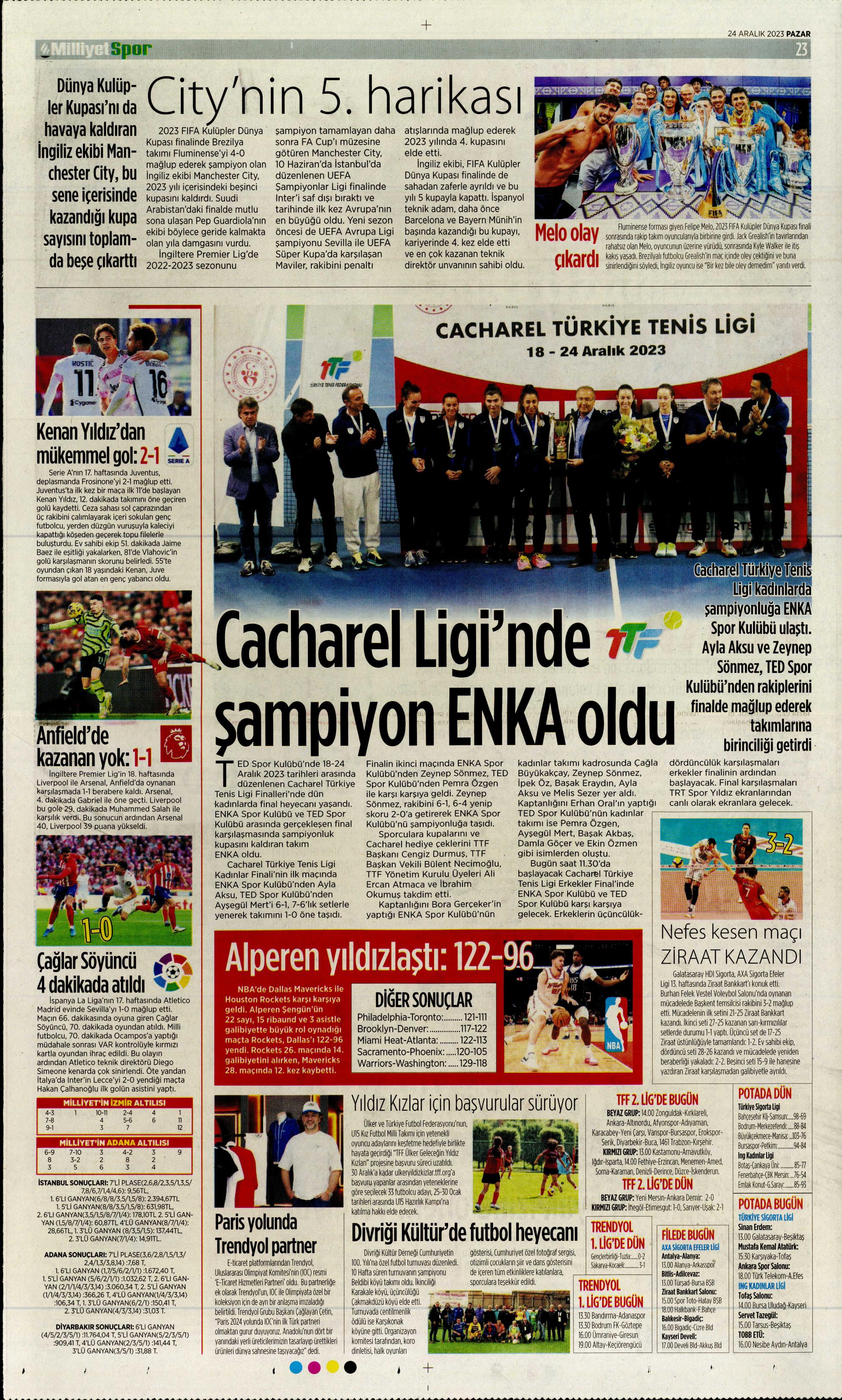 "Flick takımı görünce vazgeçti" | Sporun manşetleri (24 Aralık 2023)  - 27. Foto