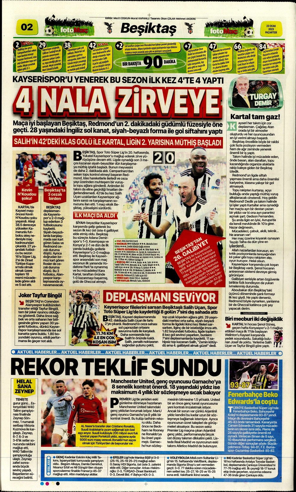Sporun manşetleri (23 Ocak 2023) - 11. Foto