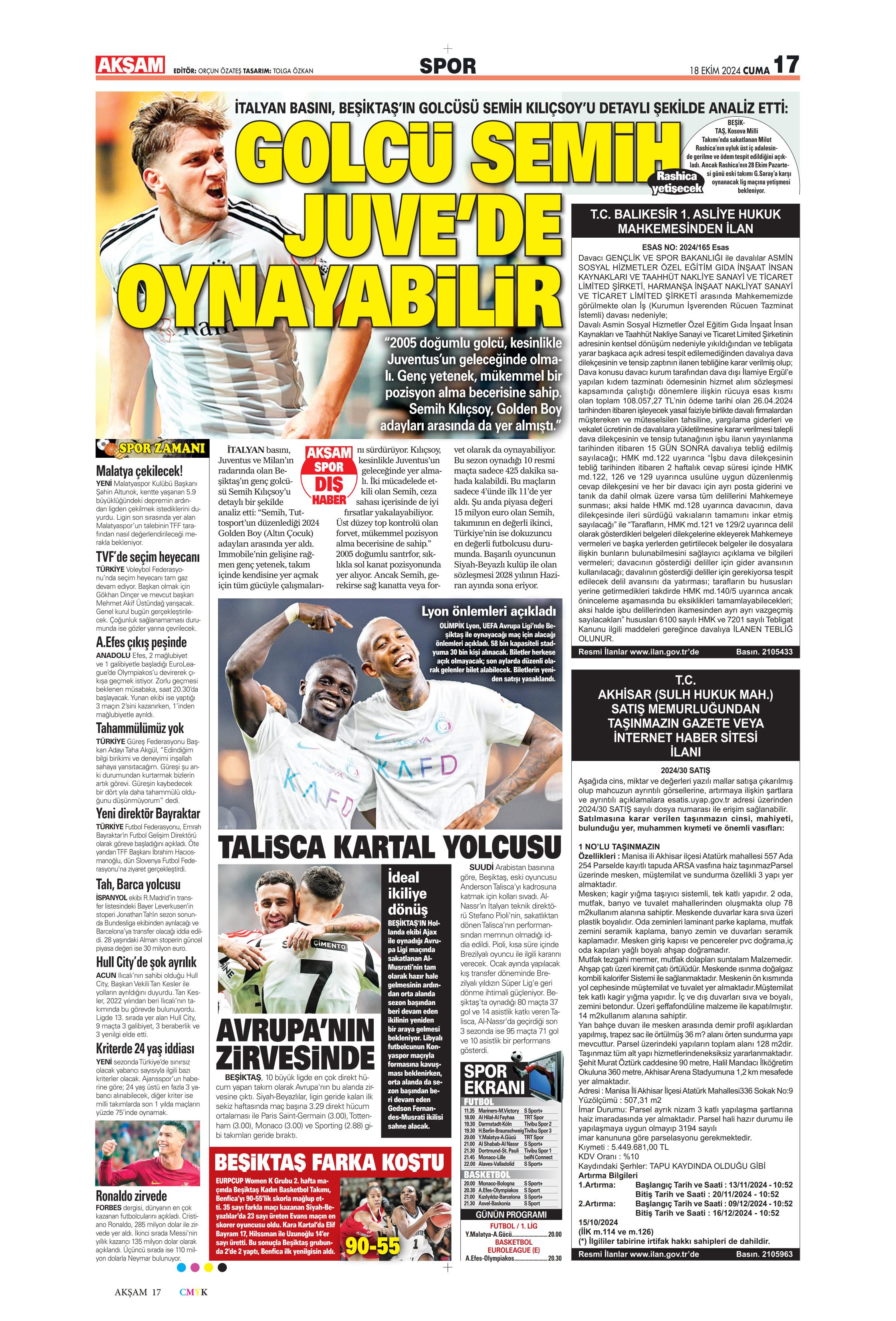 "Fenerbahçe'ye 1 milyar euroluk bomba" | Sporun manşetleri (18 Ekim 2024)  - 6. Foto