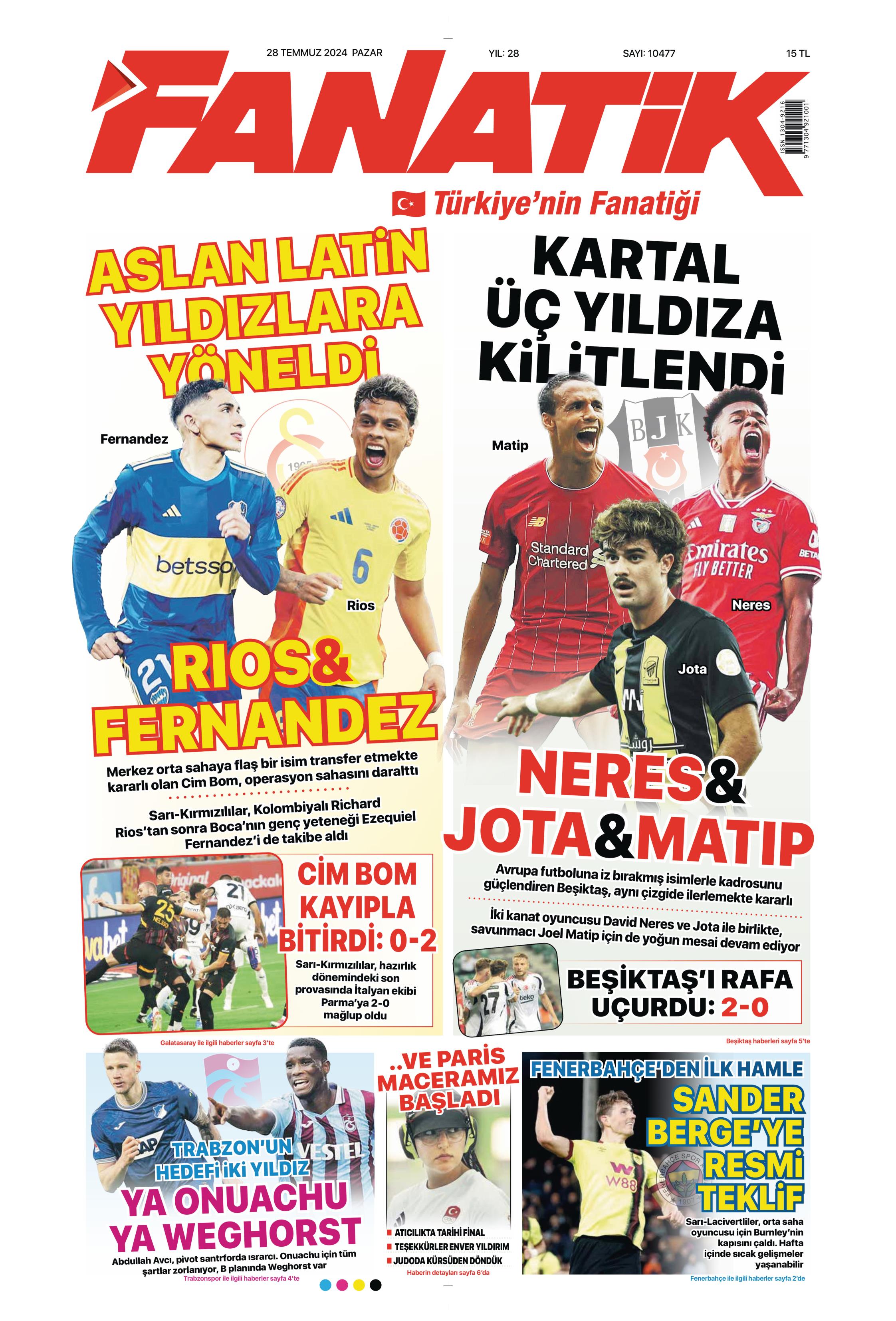 "Aslan'da rota Gravenberch" | Sporun Manşetleri (28 Temmuz 2024)  - 2. Foto