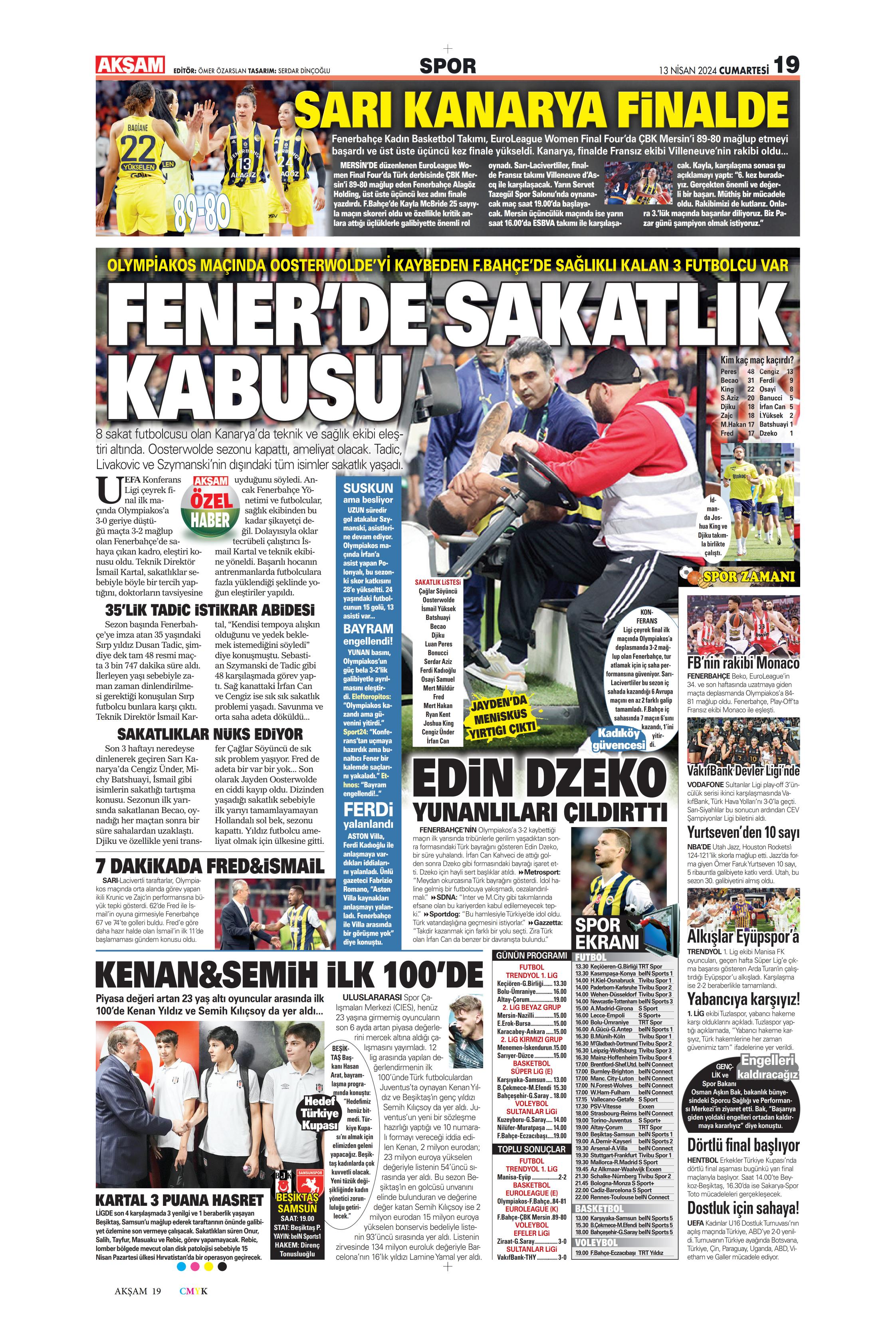 "Cimbom'un çehresi değişecek" | Sporun manşetleri (13 Nisan 2024)  - 38. Foto