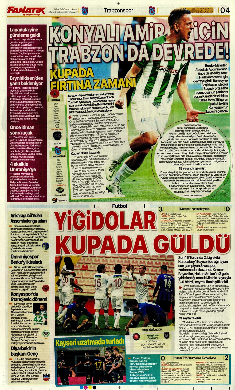 Sporun Manşetleri (18 Ocak 2023) - 7. Foto