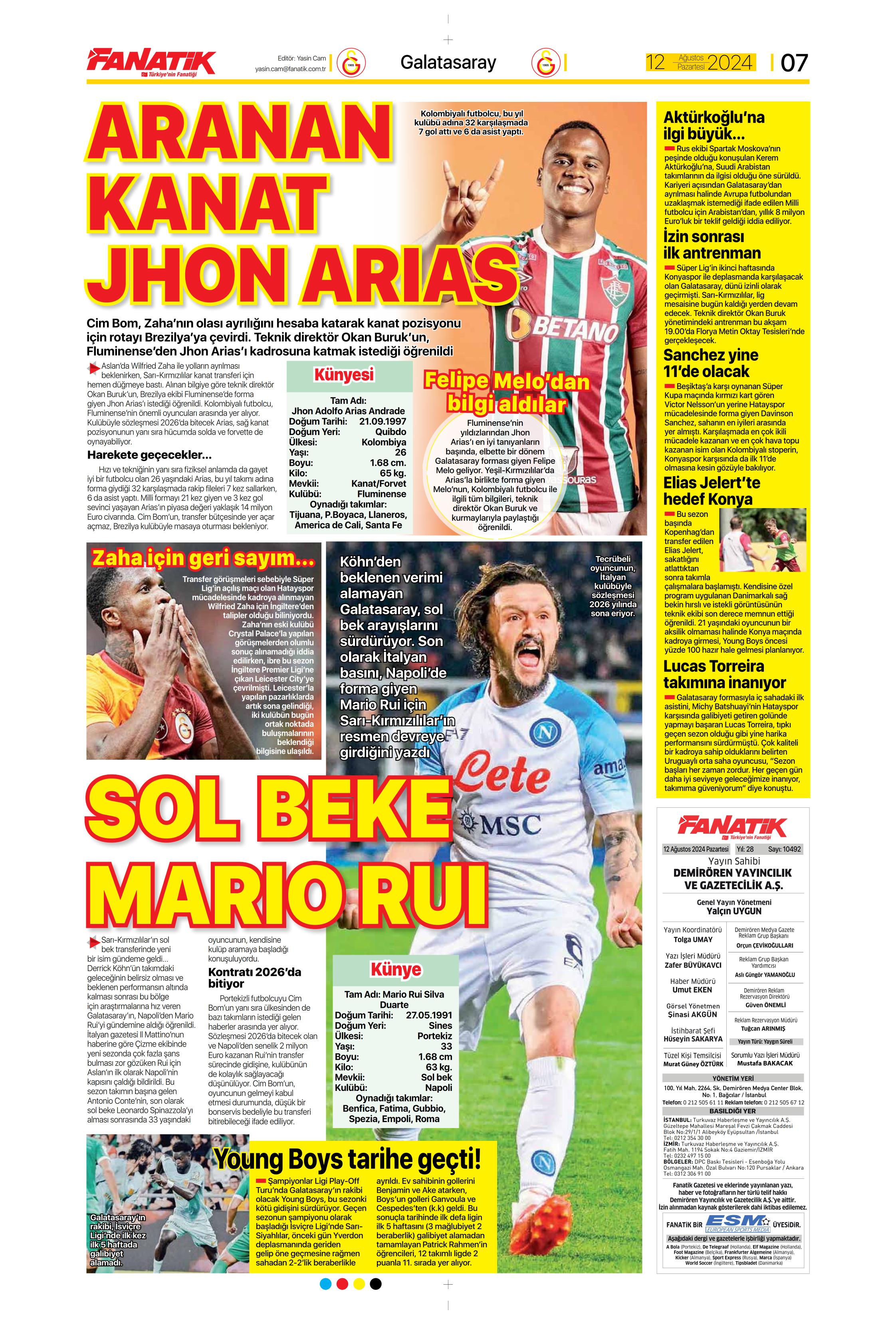 "Fenerbahçe'den 4 isim için İngiltere seferi" | Sporun manşetleri  - 9. Foto