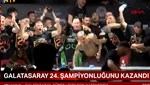Galatasaray basın toplantısında sulu kutlama