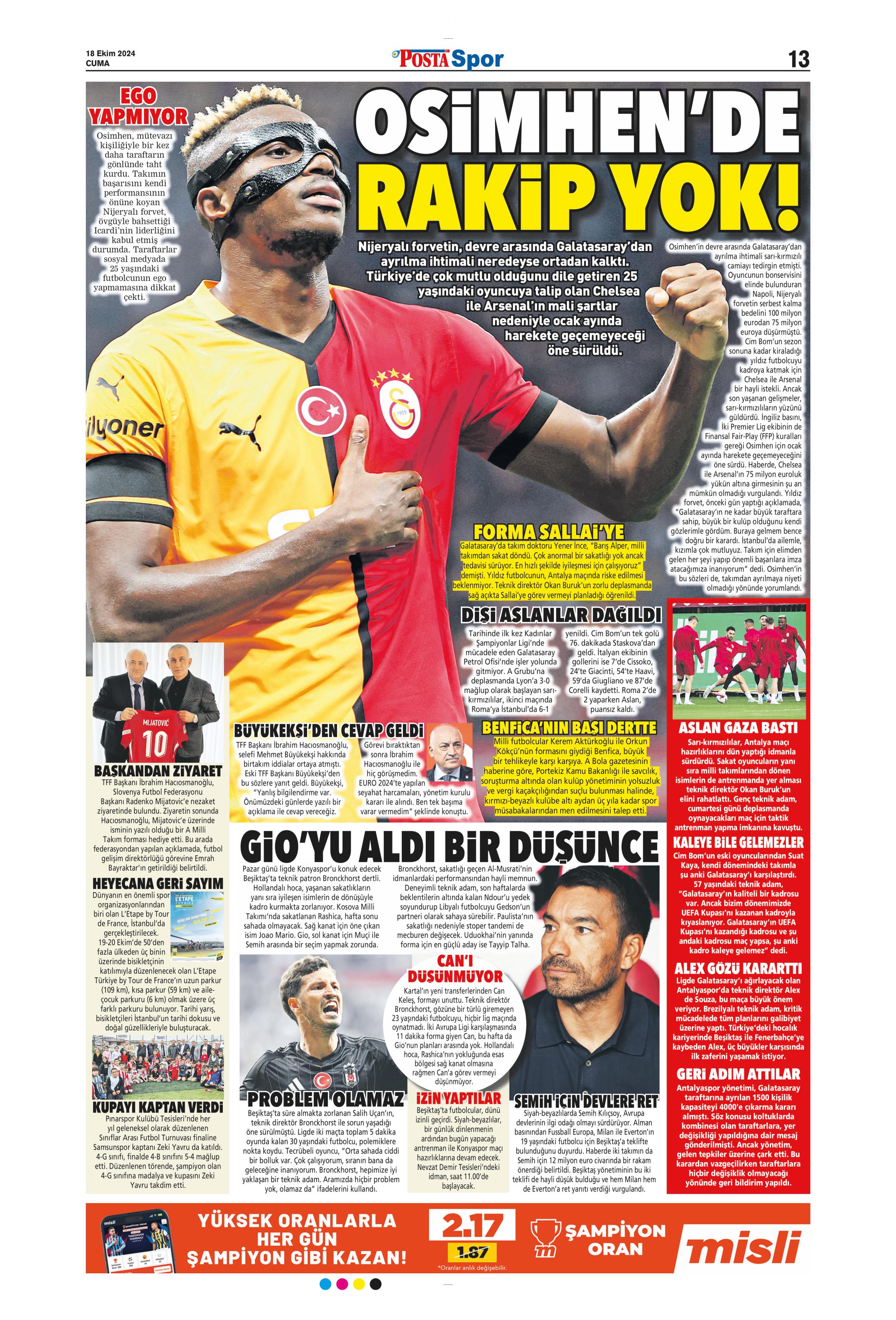 "Fenerbahçe'ye 1 milyar euroluk bomba" | Sporun manşetleri (18 Ekim 2024)  - 29. Foto