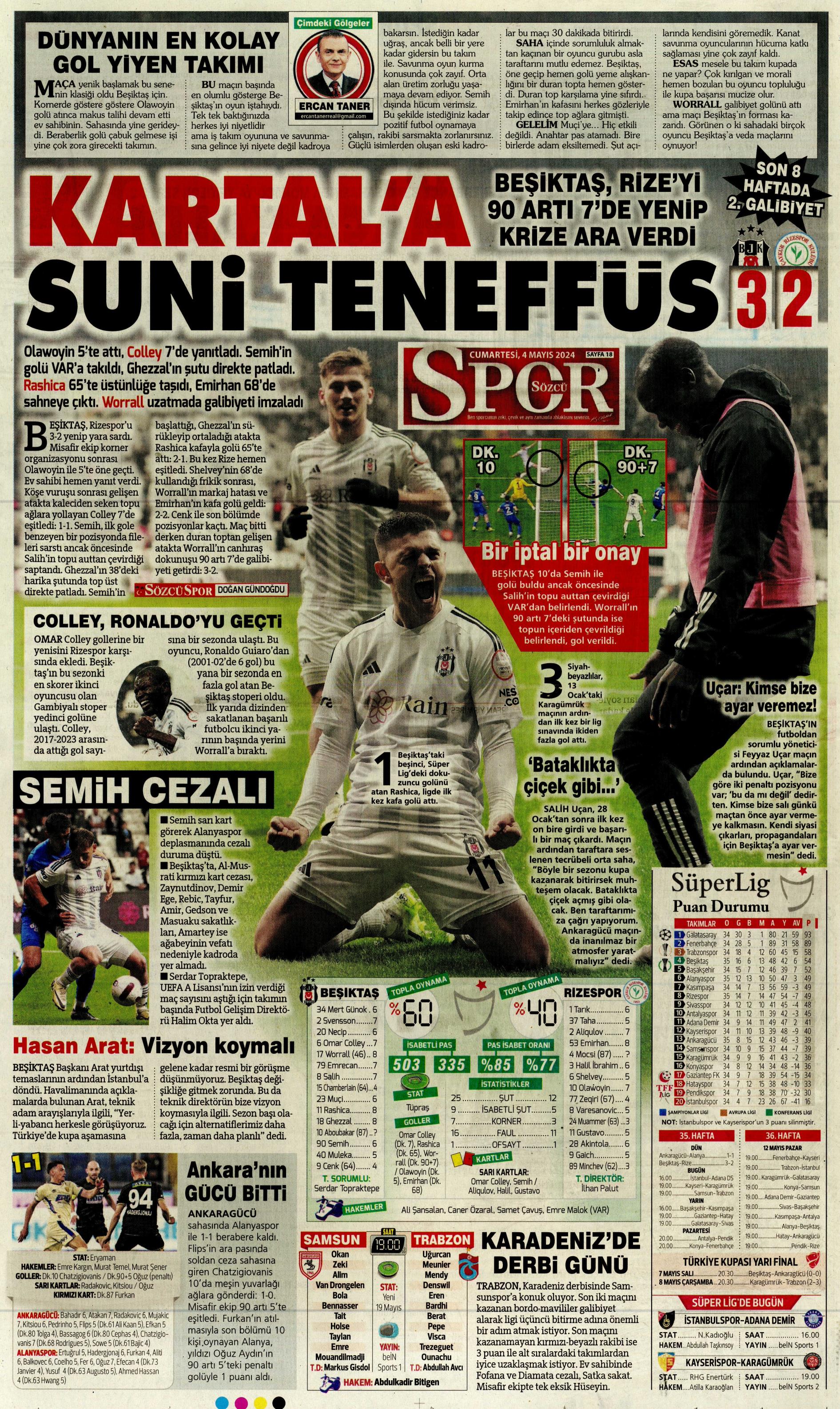 "Ndidi çıkarması" | Sporun Manşetleri (4 Mayıs 2024)  - 30. Foto