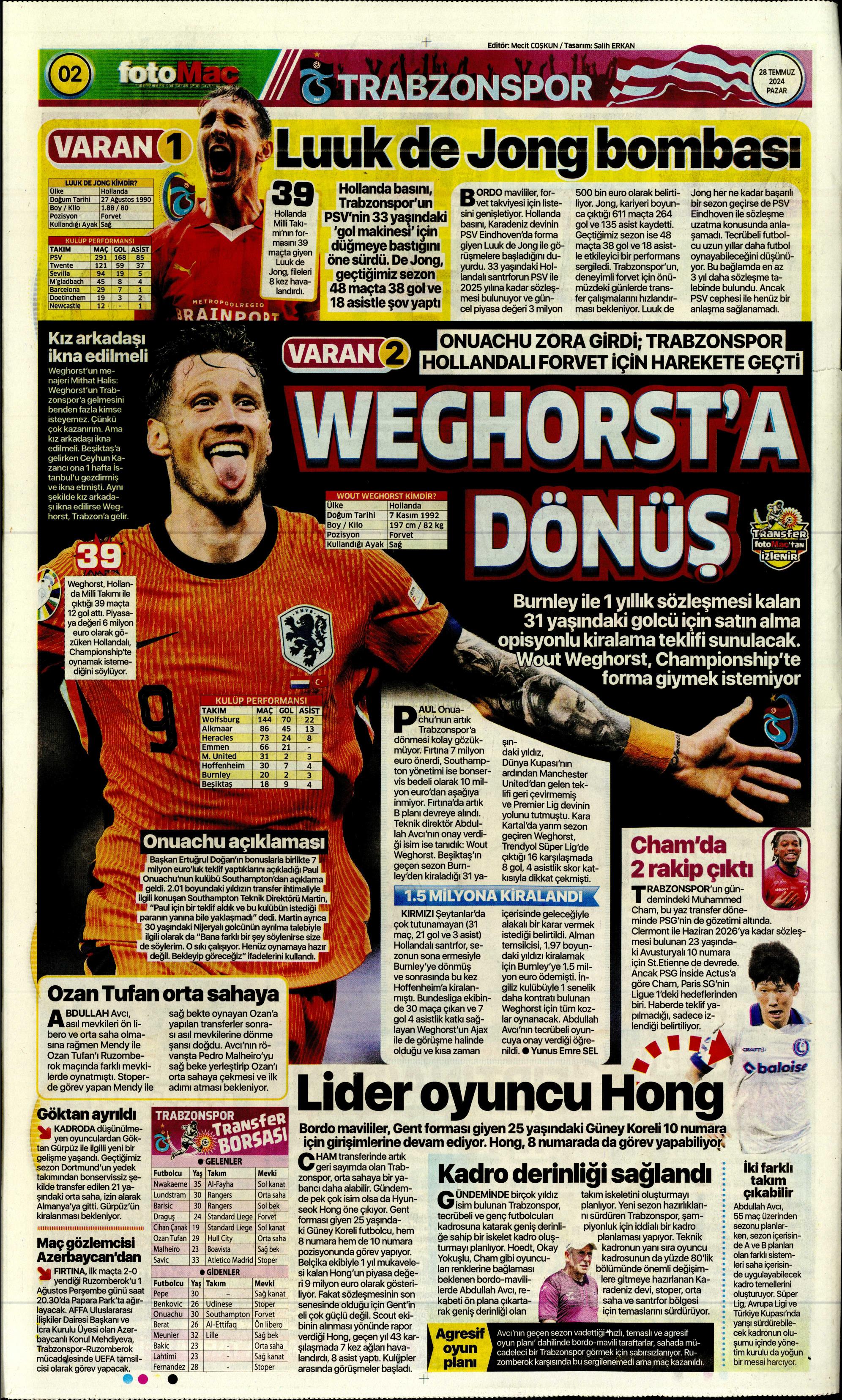 "Aslan'da rota Gravenberch" | Sporun Manşetleri (28 Temmuz 2024)  - 8. Foto