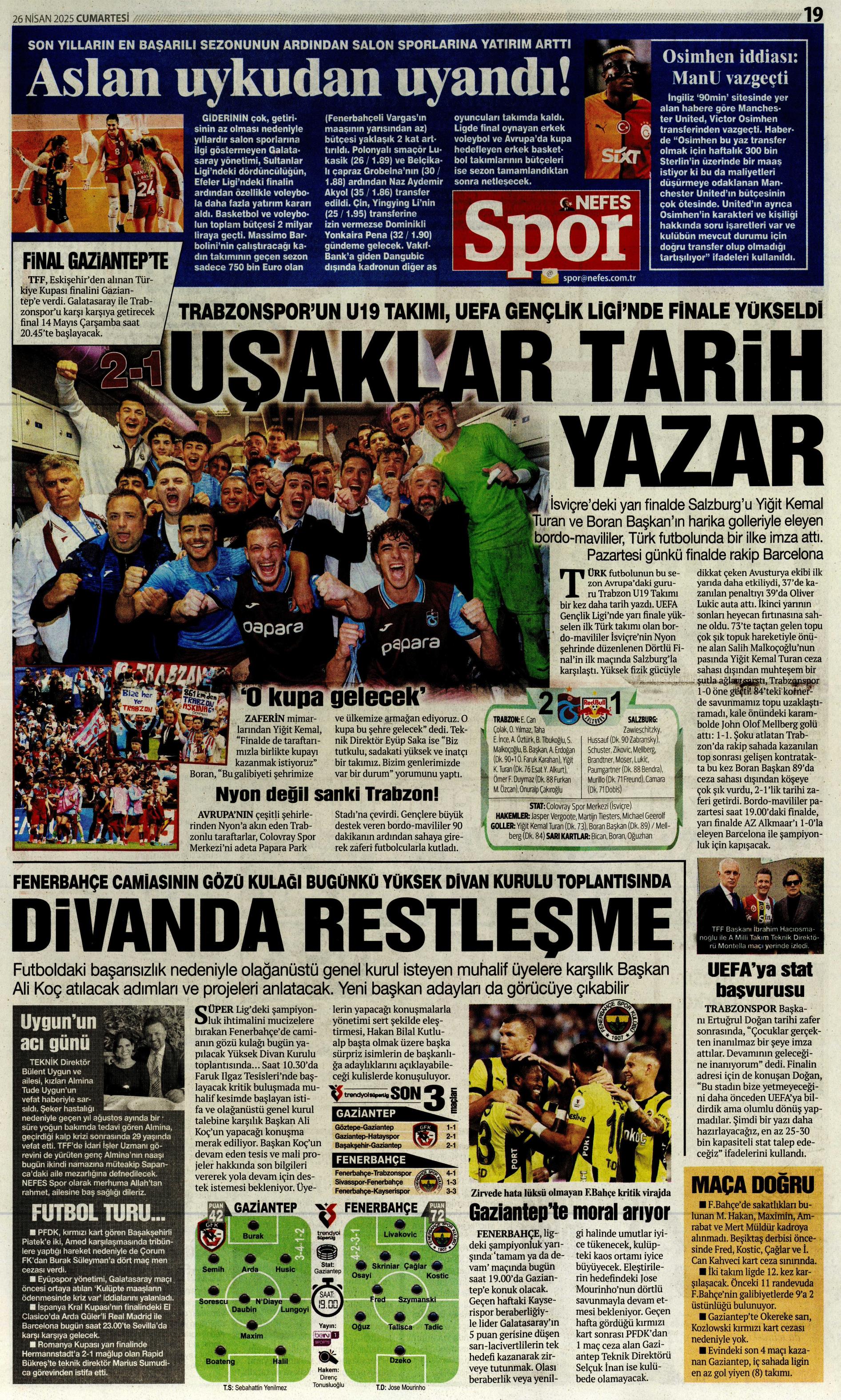 "Vlahovic'le ilk temas" | Sporun manşetleri  - 31. Foto