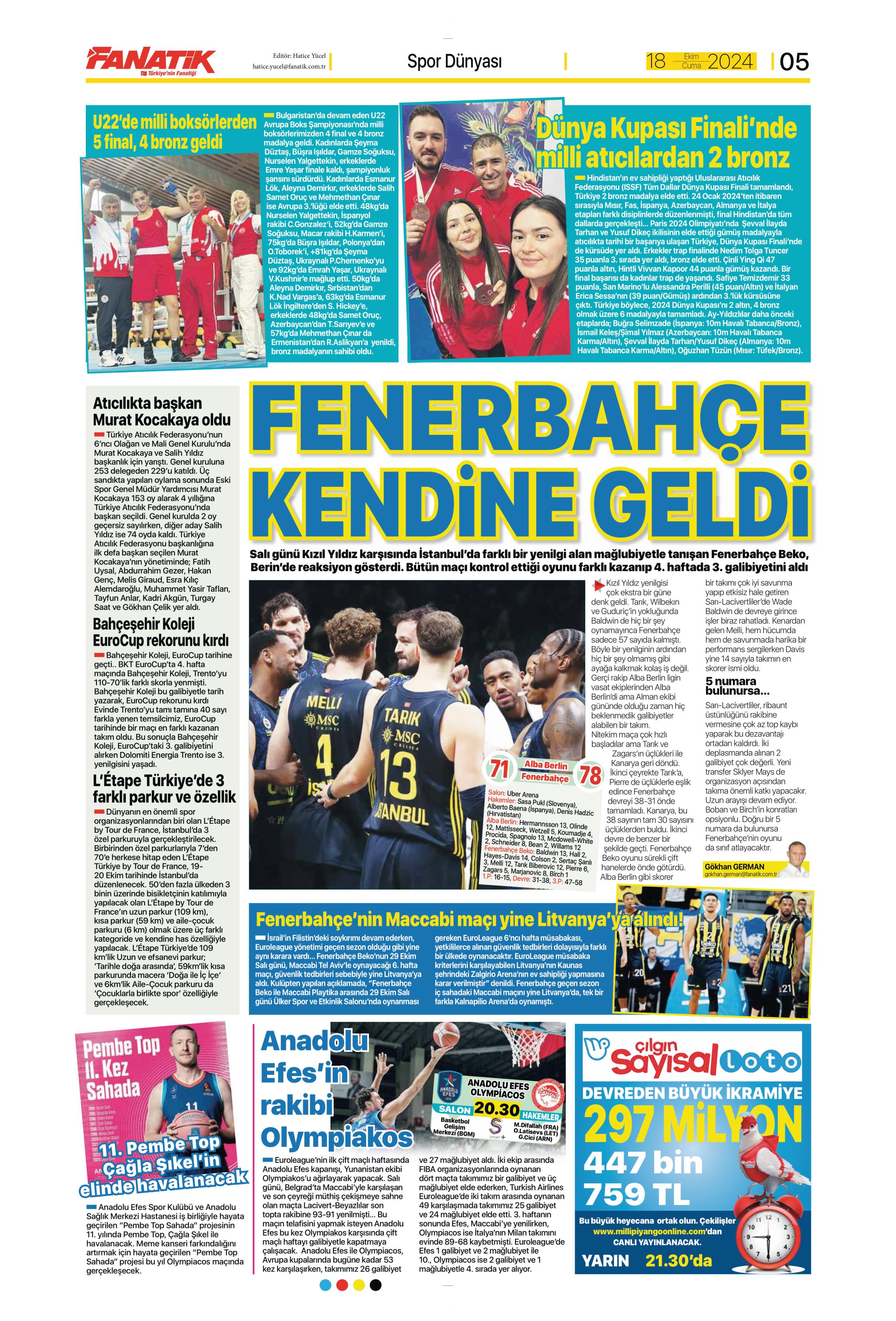 "Fenerbahçe'ye 1 milyar euroluk bomba" | Sporun manşetleri (18 Ekim 2024)  - 8. Foto