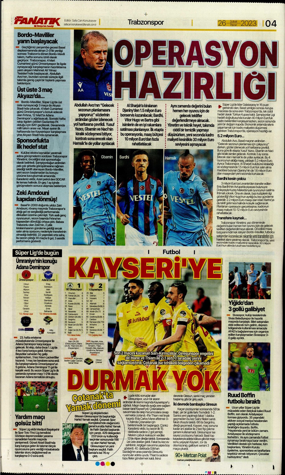 "Valenci'ağa' böyle istedi" - Sporun manşetleri  - 7. Foto