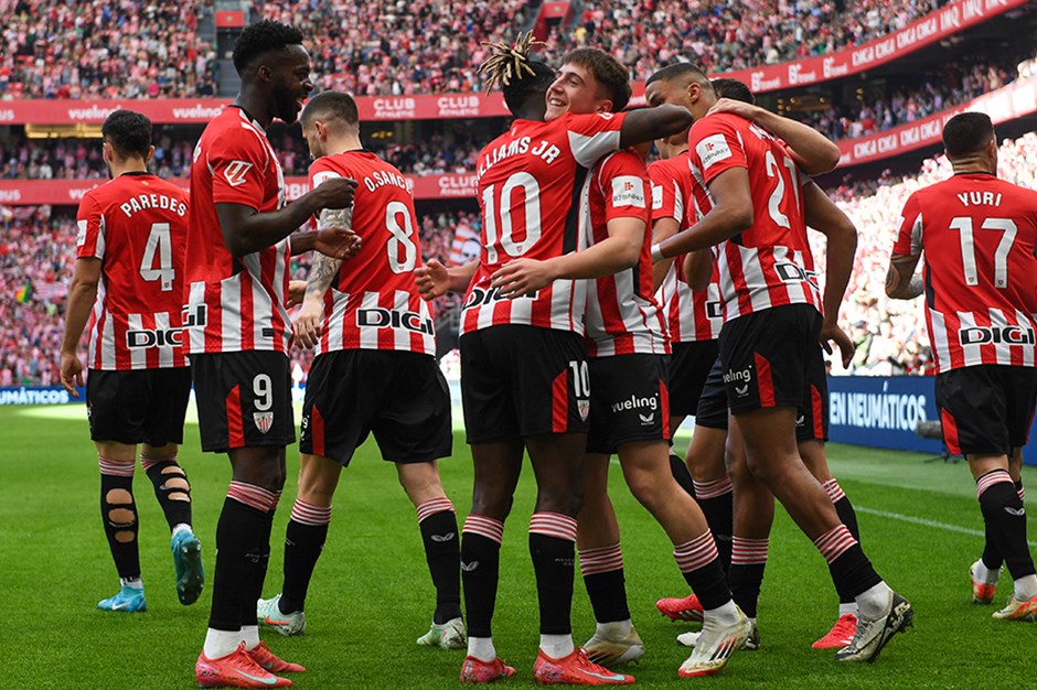 Athletic Bilbao kaleyi göstermedi: 8 gollü maçta Williams kardeşler coştu