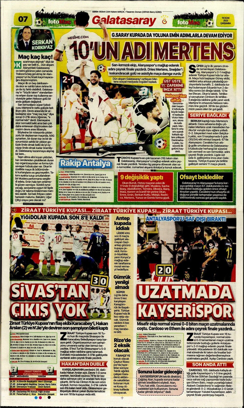 Sporun Manşetleri (18 Ocak 2023) - 15. Foto