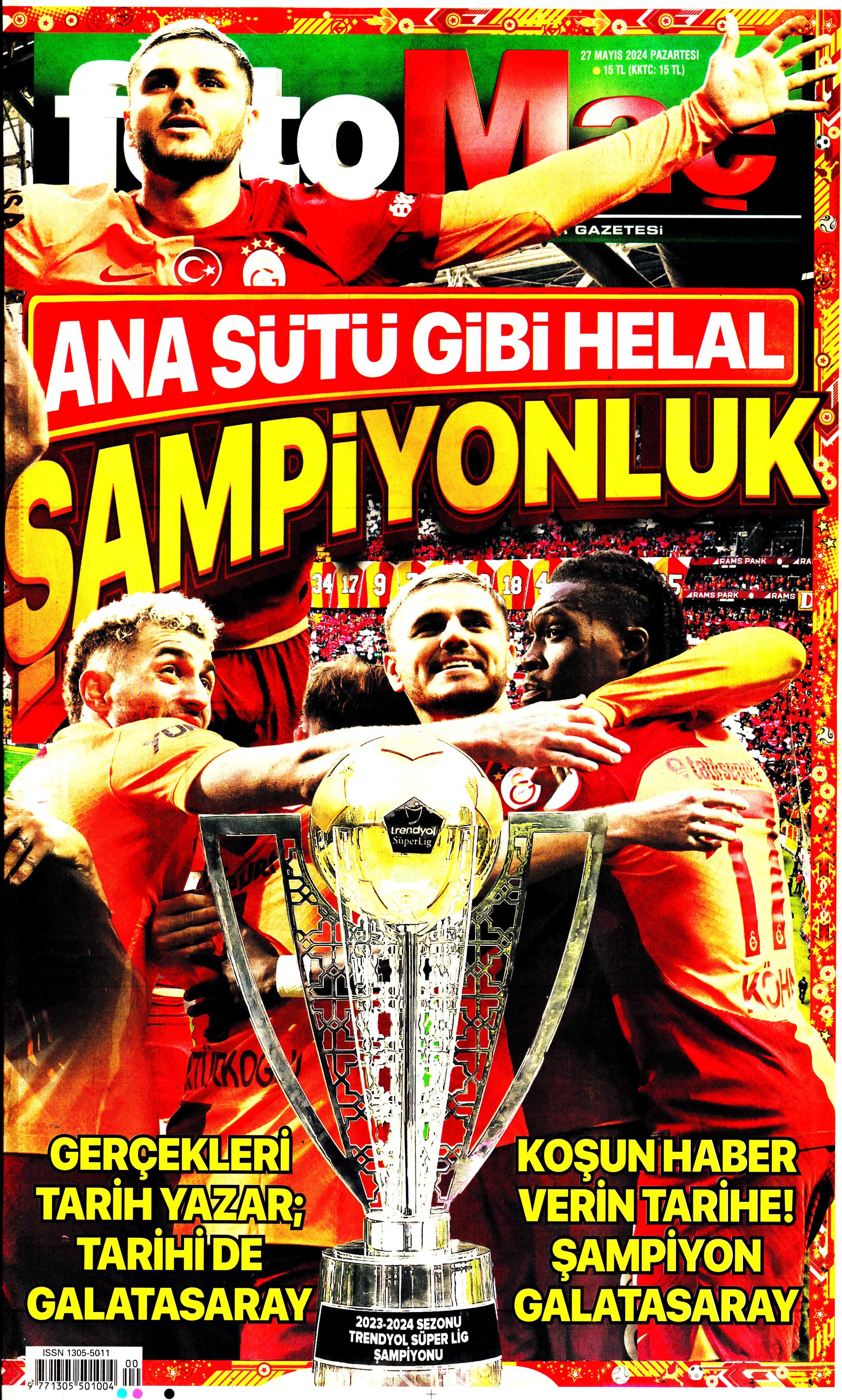 "Mayısların kralı şampiyon Aslan!" | Sporun manşetleri (27 Mayıs 2024)  - 16. Foto