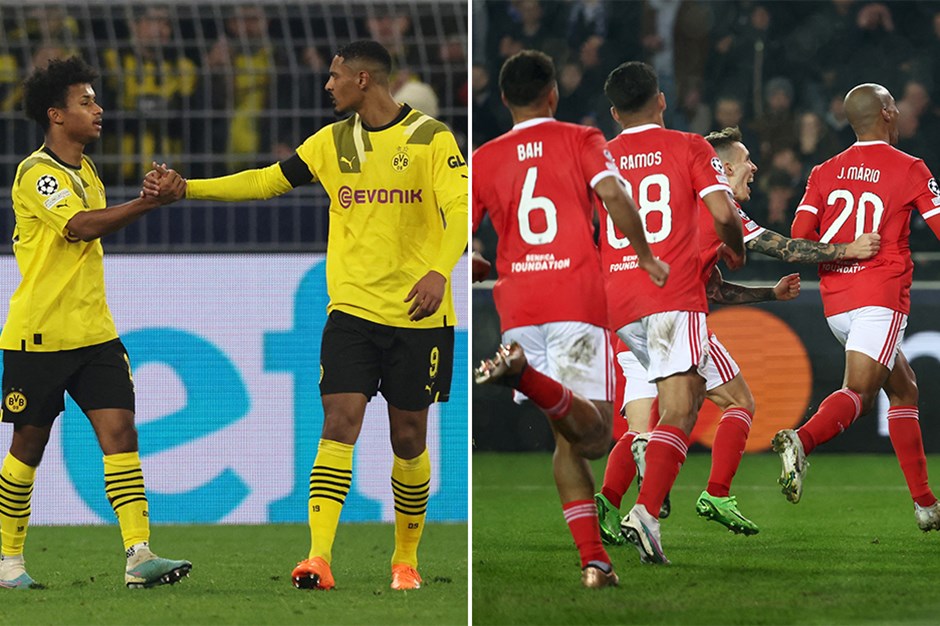 Dortmund ve Benfica ilk maçta avantajı yakaladı