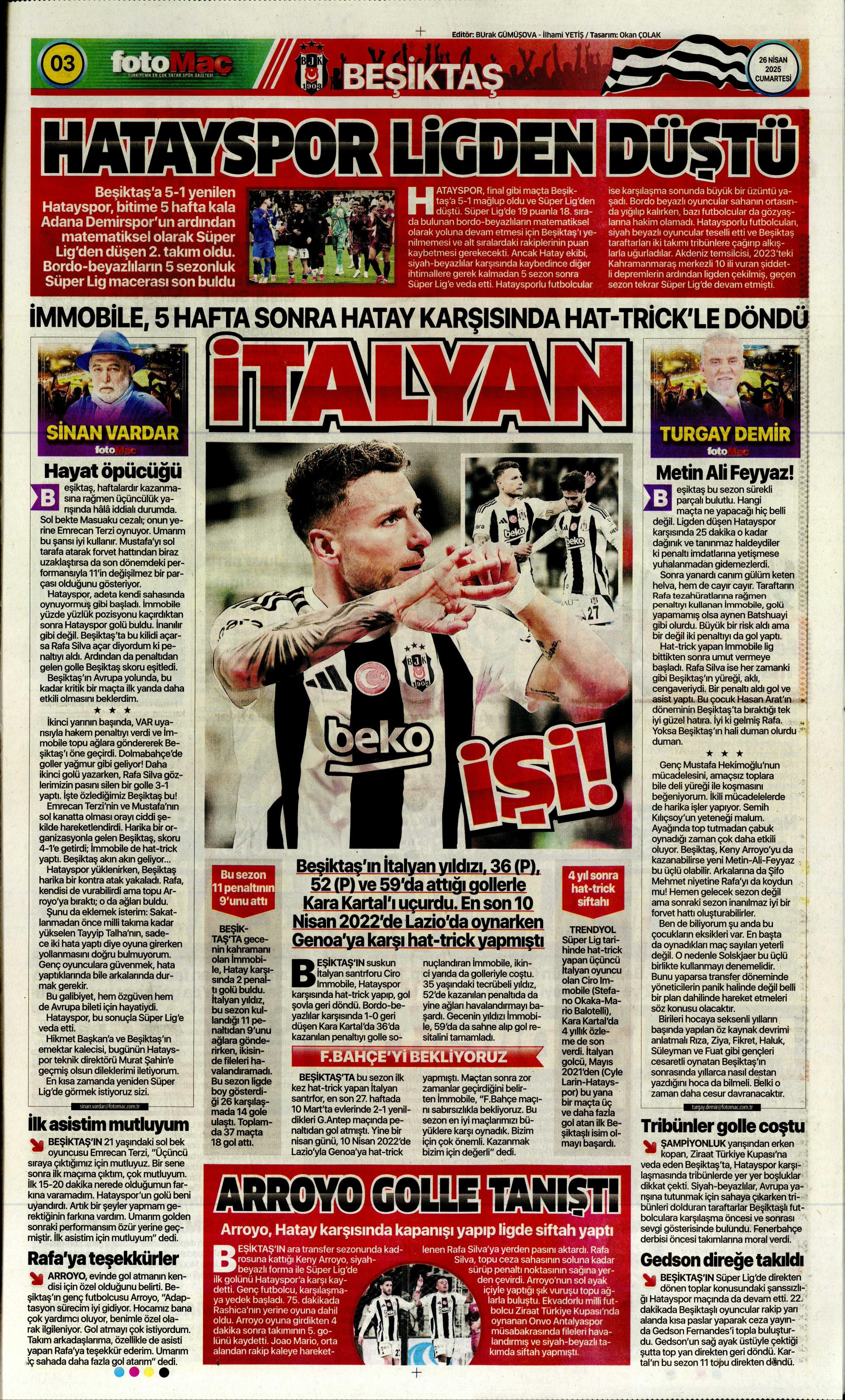 "Vlahovic'le ilk temas" | Sporun manşetleri  - 13. Foto