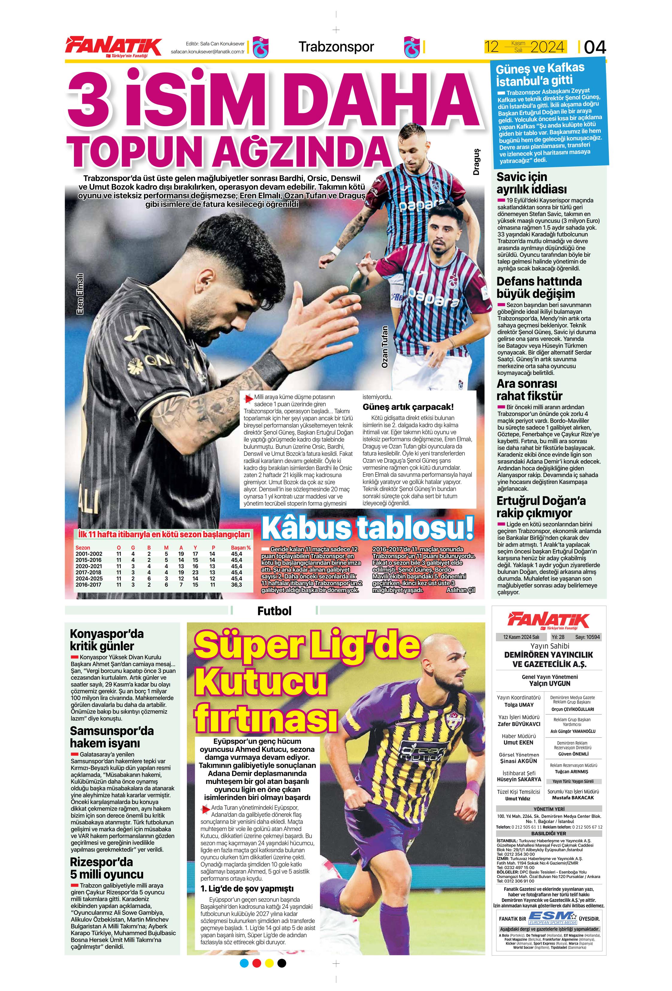 "Listenin başında onlar var: Talisca & Brown" | Sporun manşetleri (12 Kasım 2024)  - 8. Foto