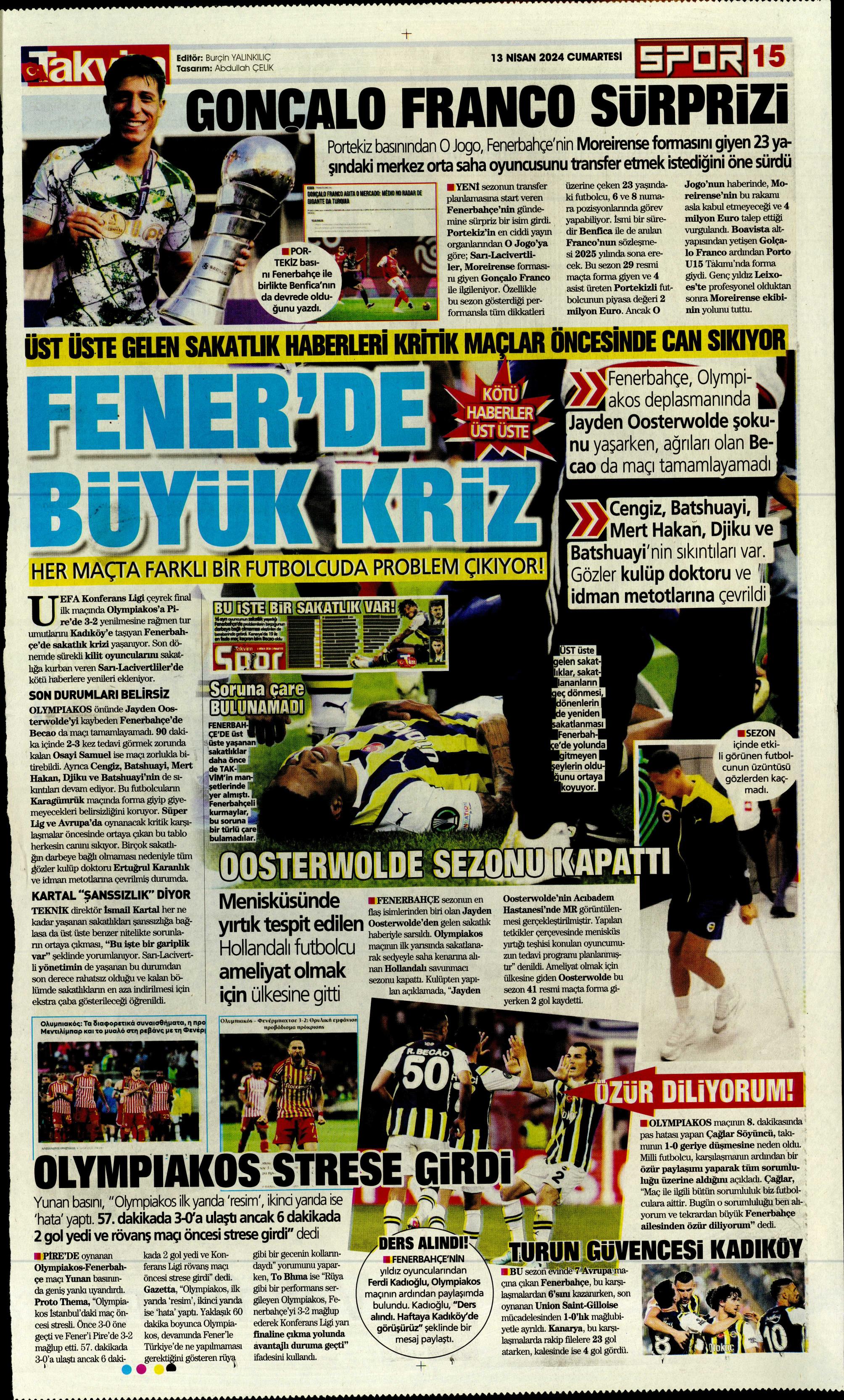 "Cimbom'un çehresi değişecek" | Sporun manşetleri (13 Nisan 2024)  - 35. Foto