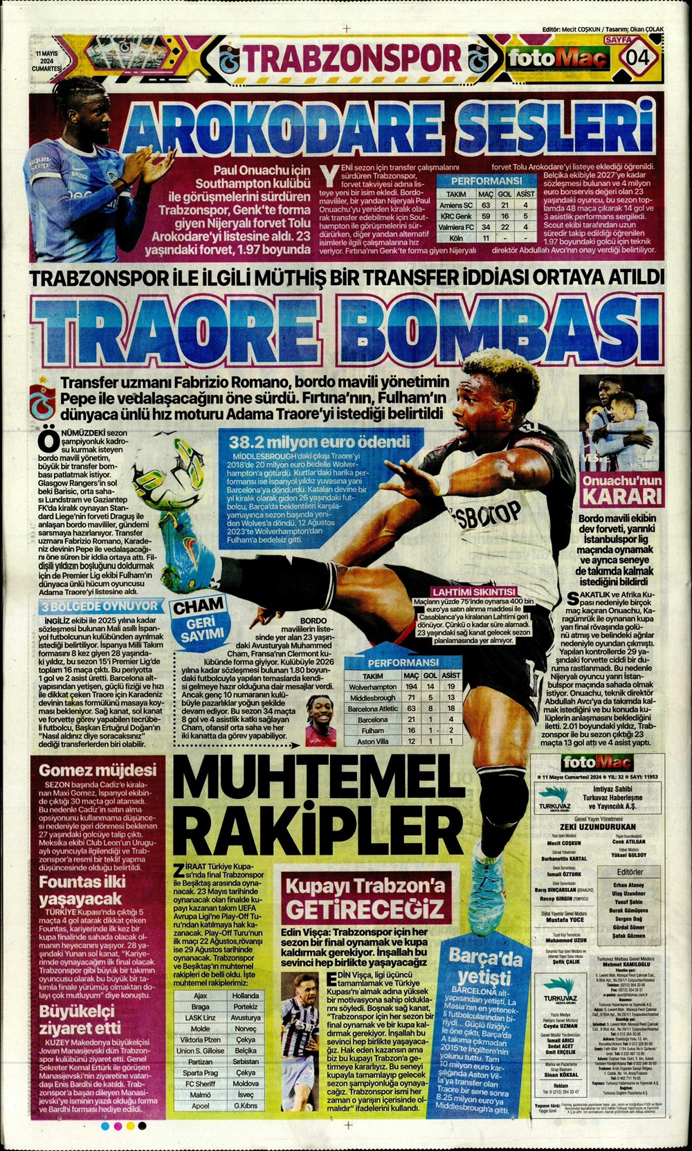 "Fener'de Mourinho sesleri" | Sporun manşetleri (11 Mayıs 2024)  - 13. Foto