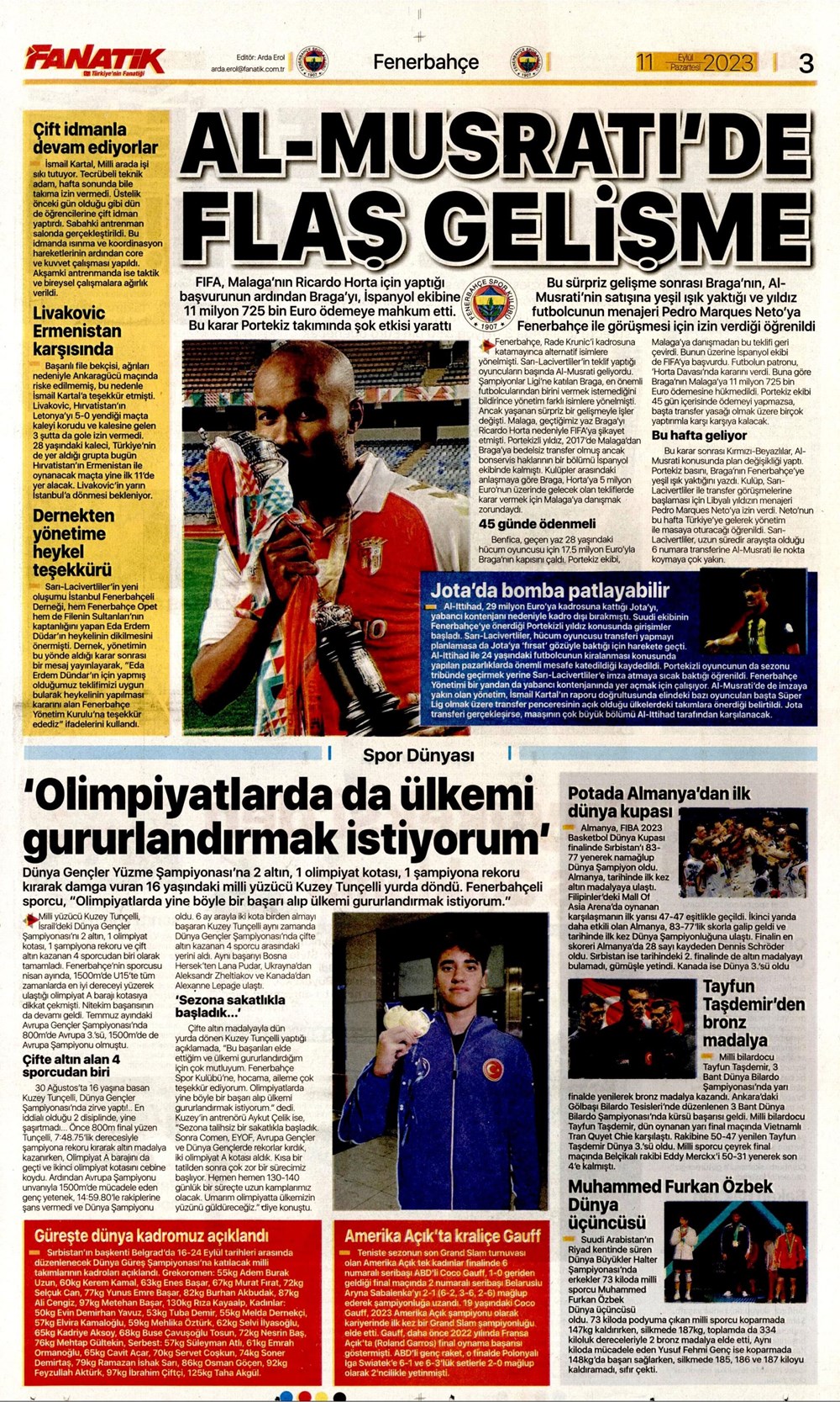 "Sacha Boey, İtalya yolcusu" | Sporun manşetleri (11 Eylül 2023)  - 6. Foto