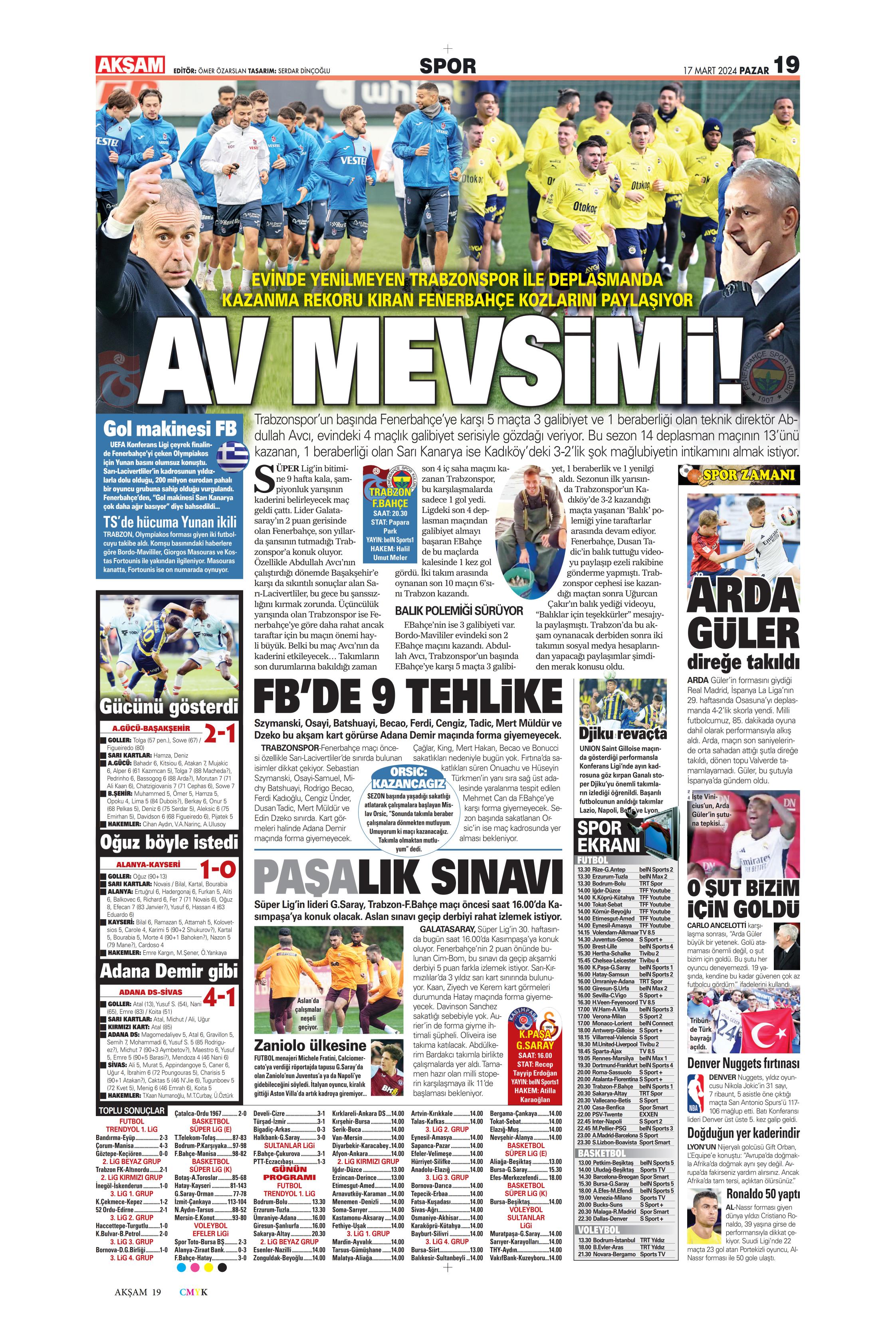 "Dramatik son" | Sporun Manşetleri  - 2. Foto