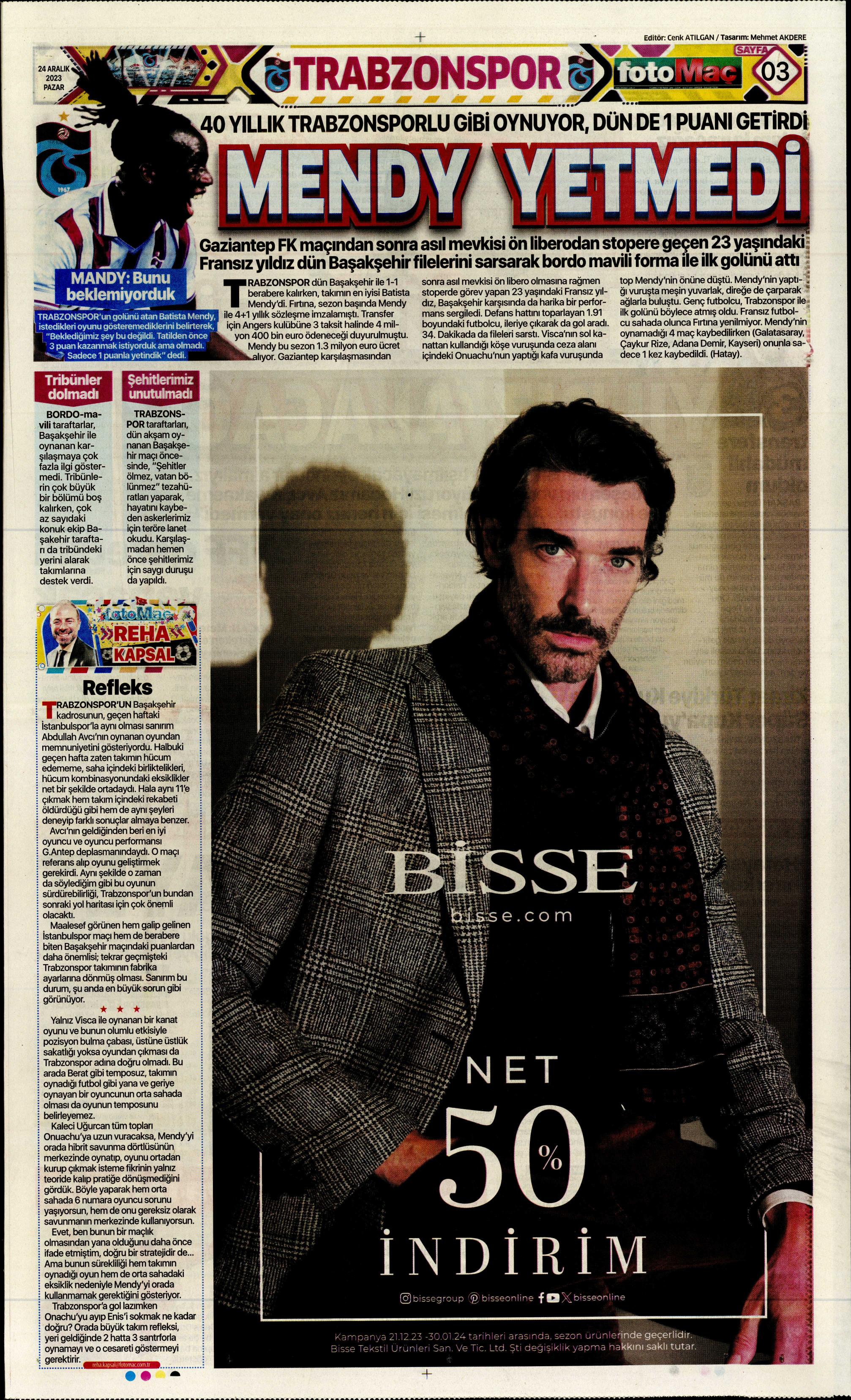 "Flick takımı görünce vazgeçti" | Sporun manşetleri (24 Aralık 2023)  - 12. Foto